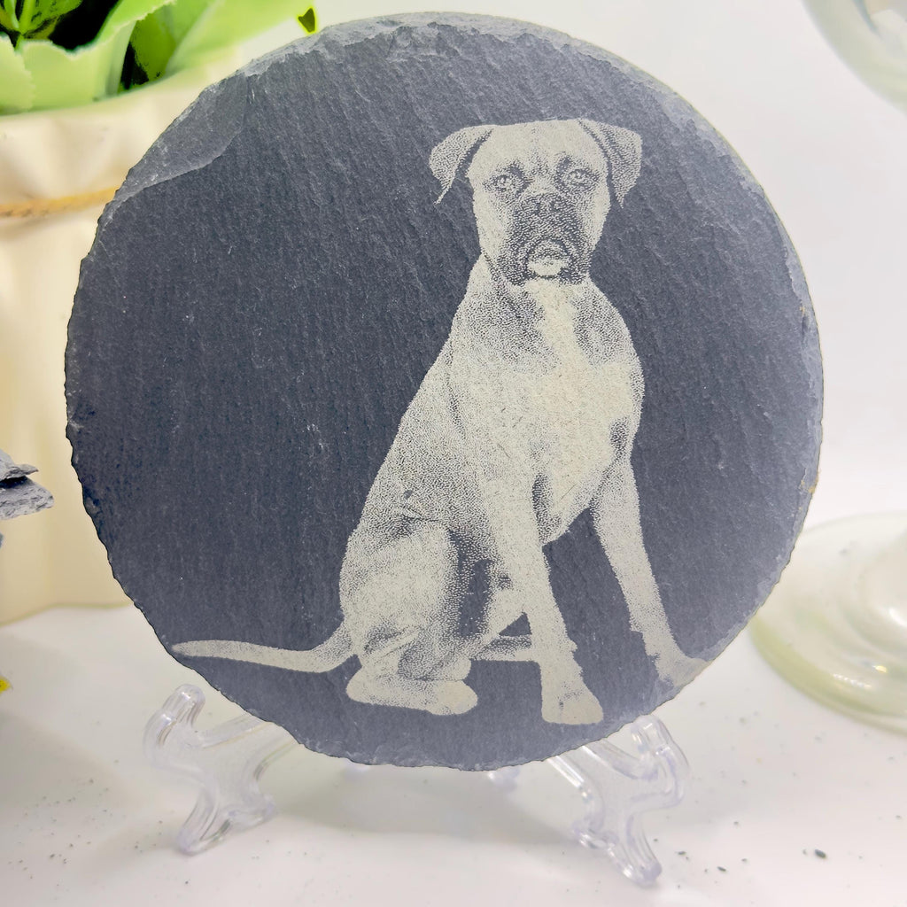 Rhodesian Ridgeback Slate Coaster | Ridgeback Dog Gift | Engraved Dog Coaster | Pet Lover Gift | Natural Stone
