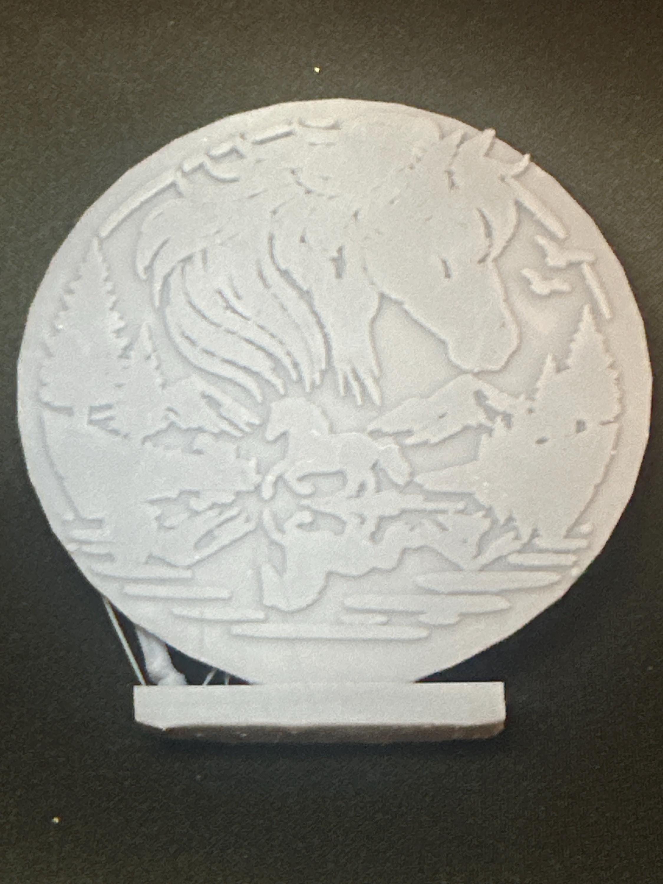 Handmade Horse and Rider Coaster – Bronze and Gold Resin Equestrian Art