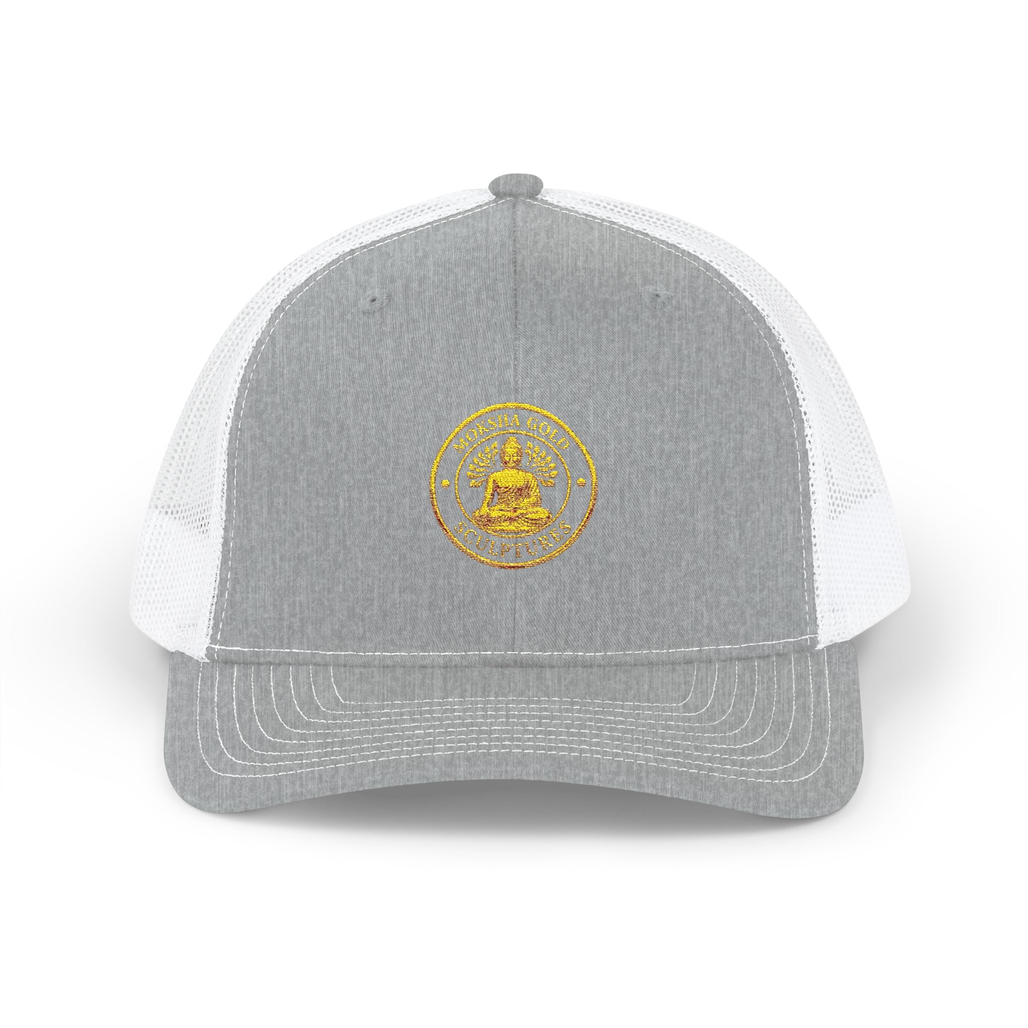 Embroidered Trucker Cap — Classic Gold Crest Snapback