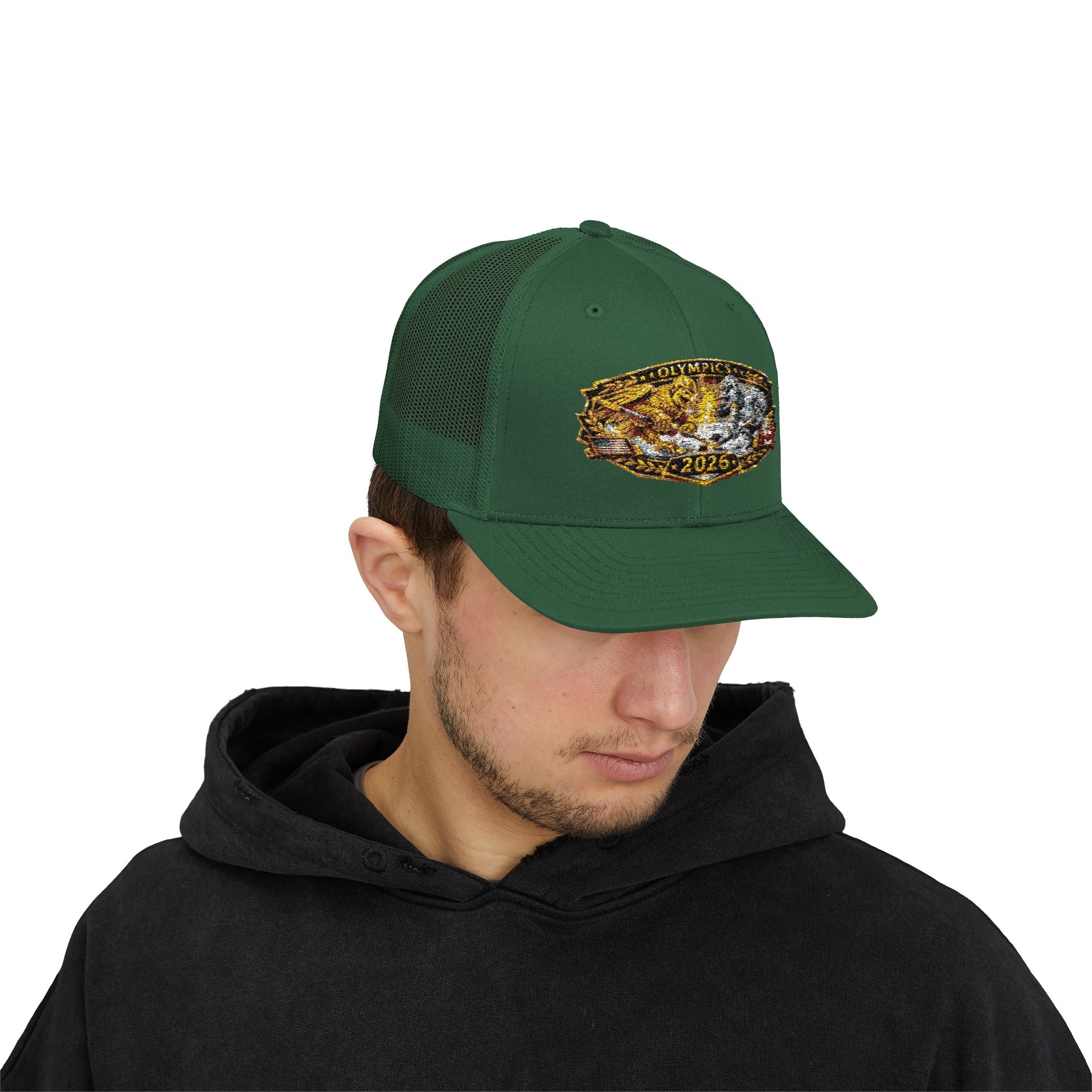 2026 Gold Rush Bear Patch Snapback Trucker Hat