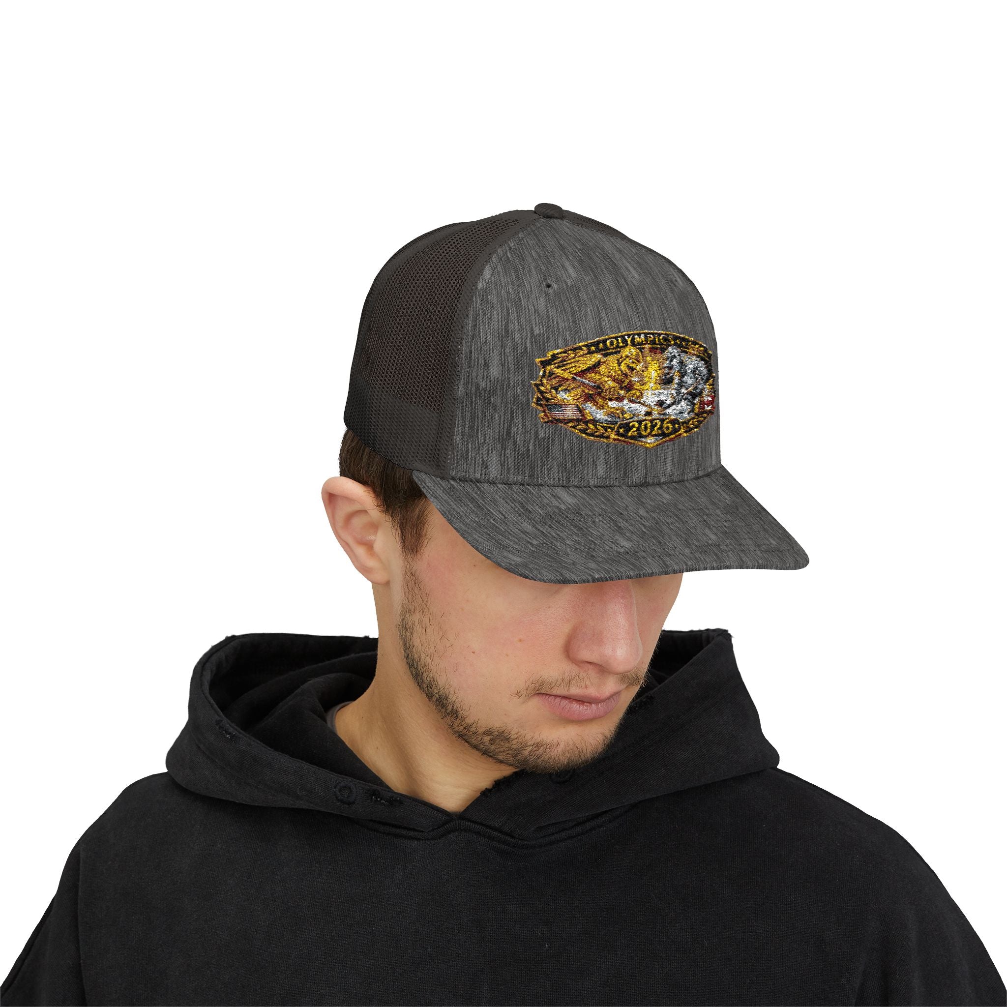 2026 Gold Rush Bear Patch Snapback Trucker Hat