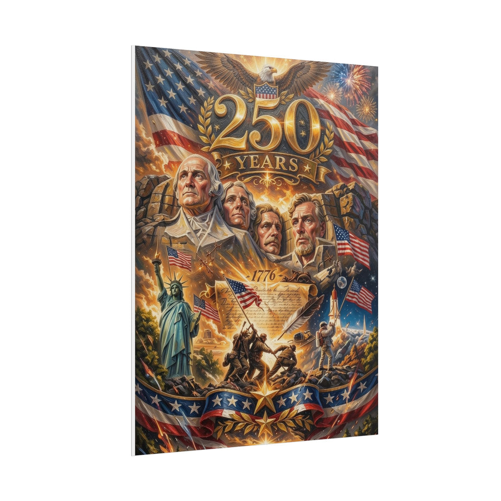 Patriotic 250 Years Declaration of Independence Poster