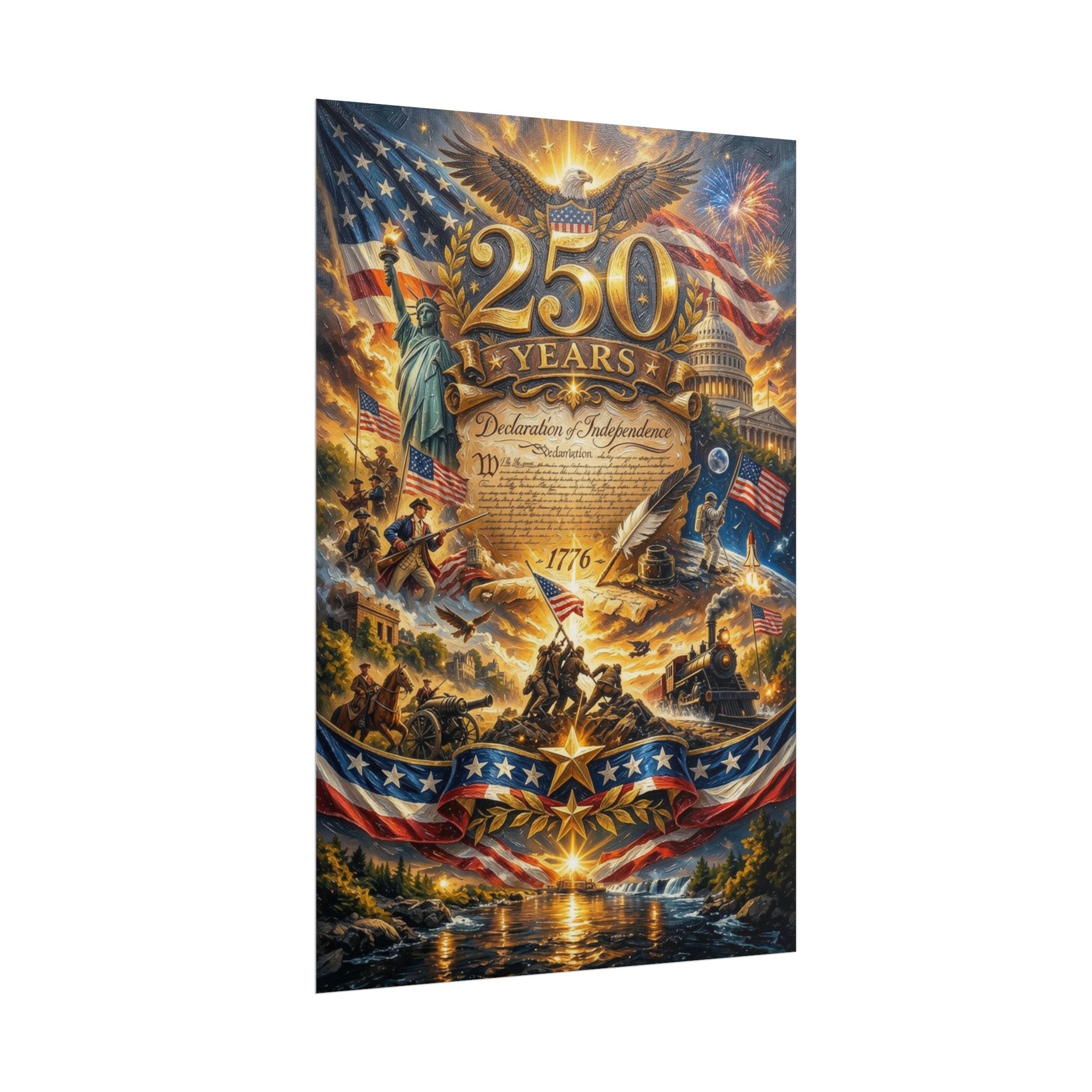 Patriotic 250 Years Declaration of Independence Poster