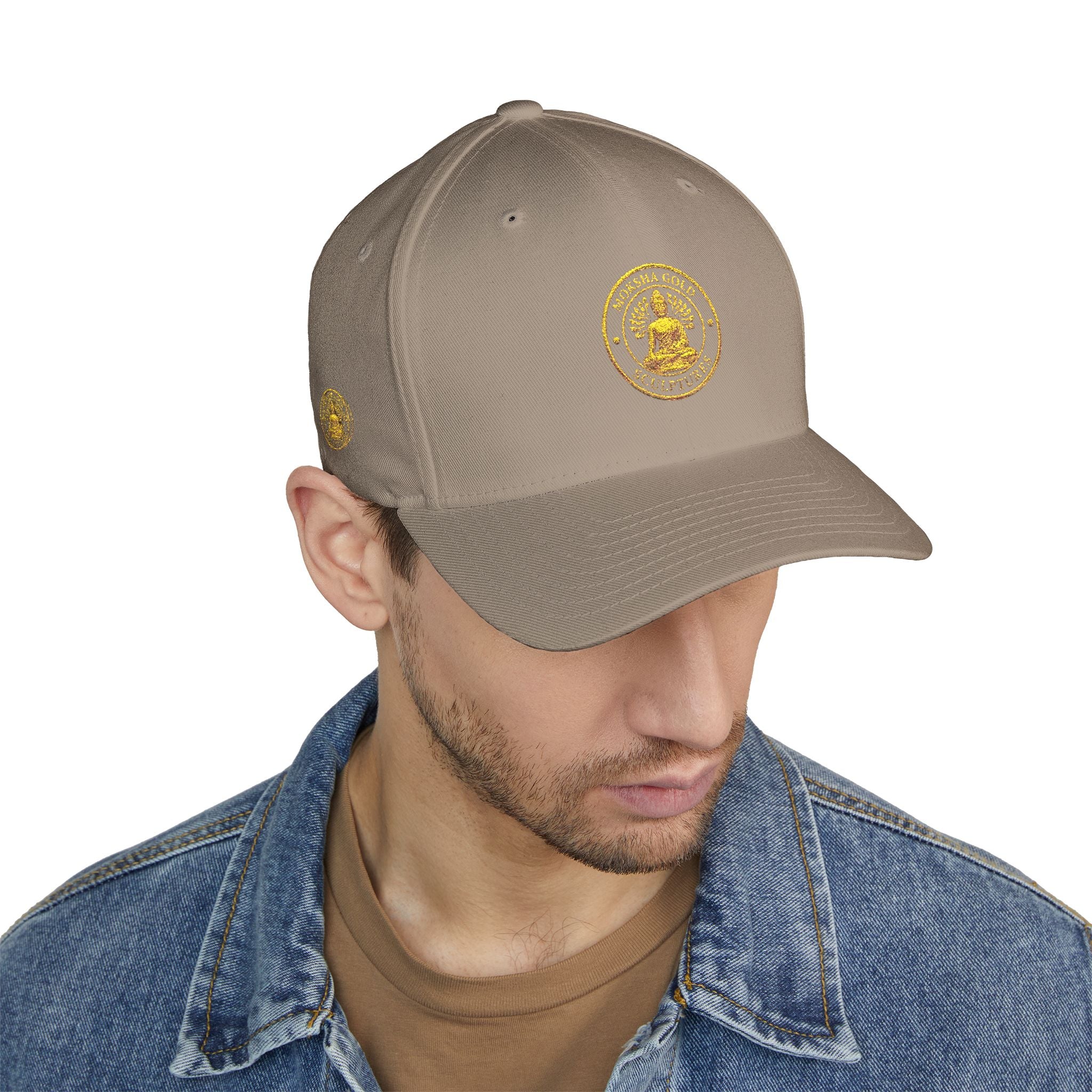 Embroidered Gold Buddha Seal Cap