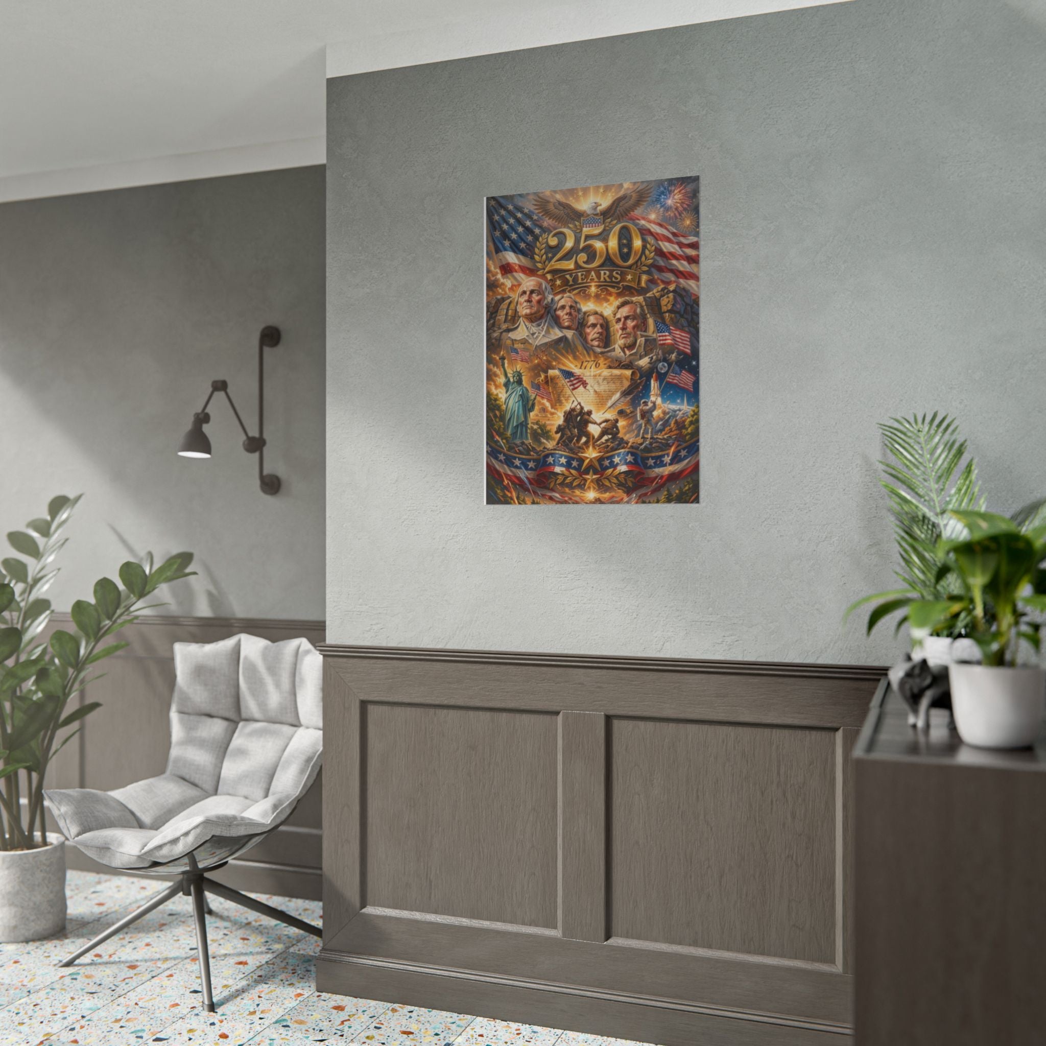Patriotic 250 Years Declaration of Independence Poster