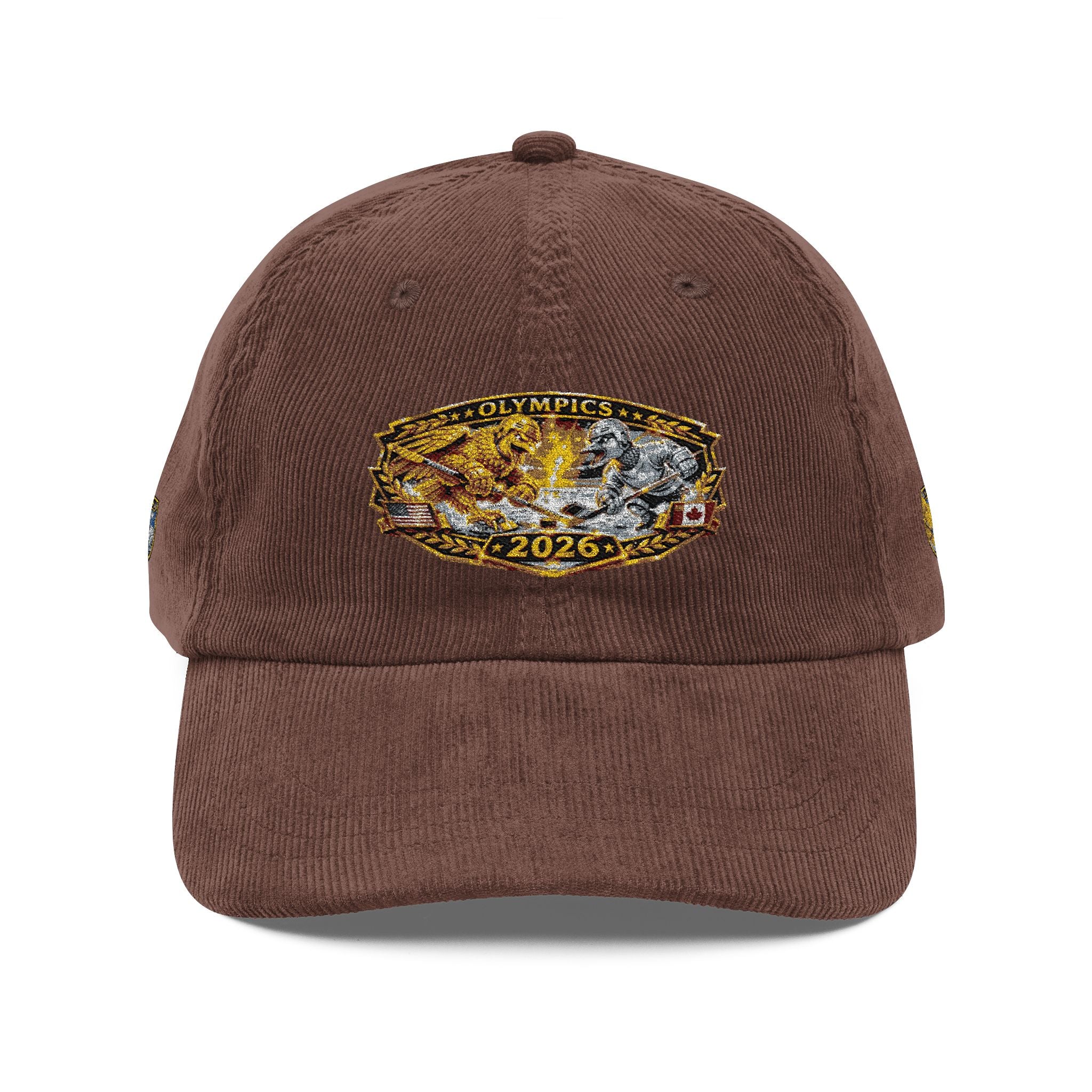 Vintage Corduroy Embroidered Cap — 2026 Trophy Patch Dad Hat
