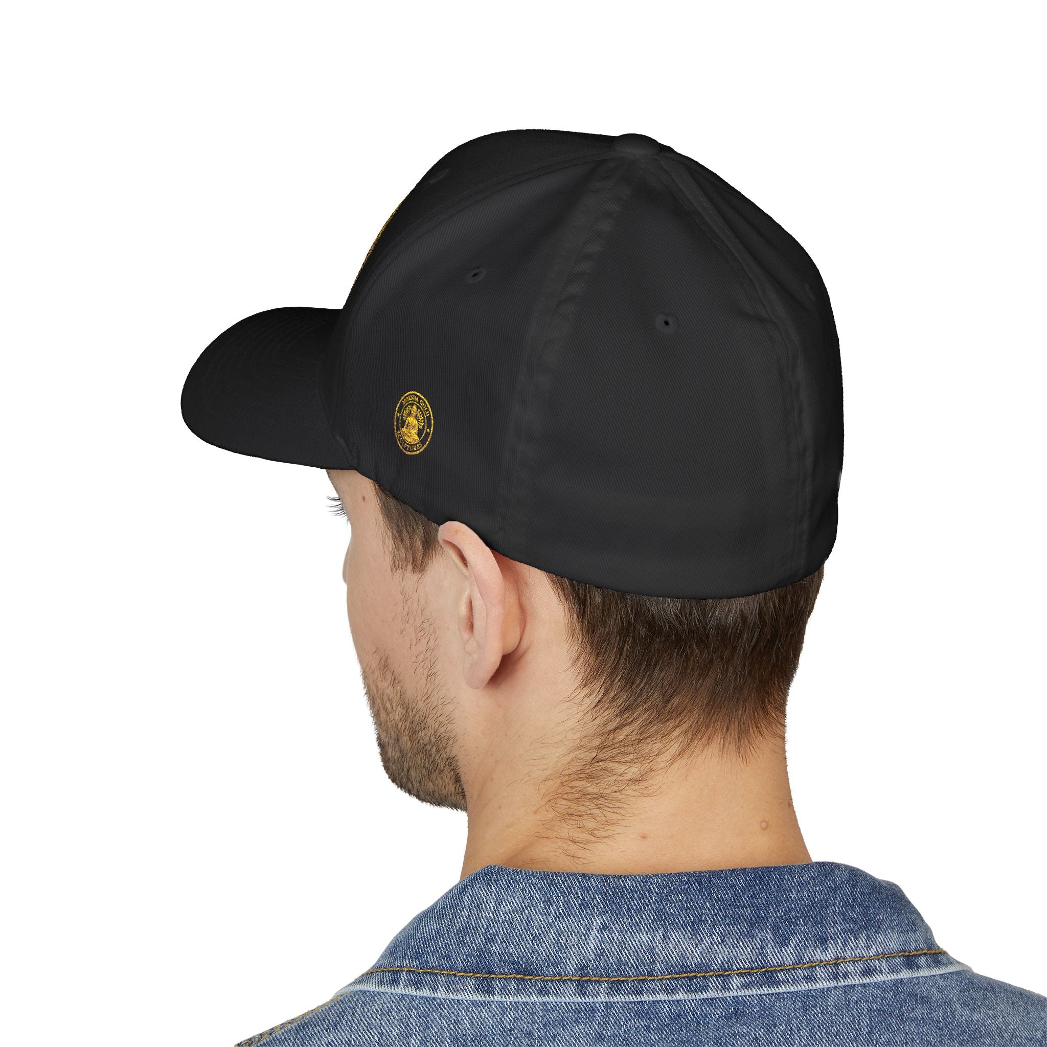 Embroidered Gold Buddha Seal Cap