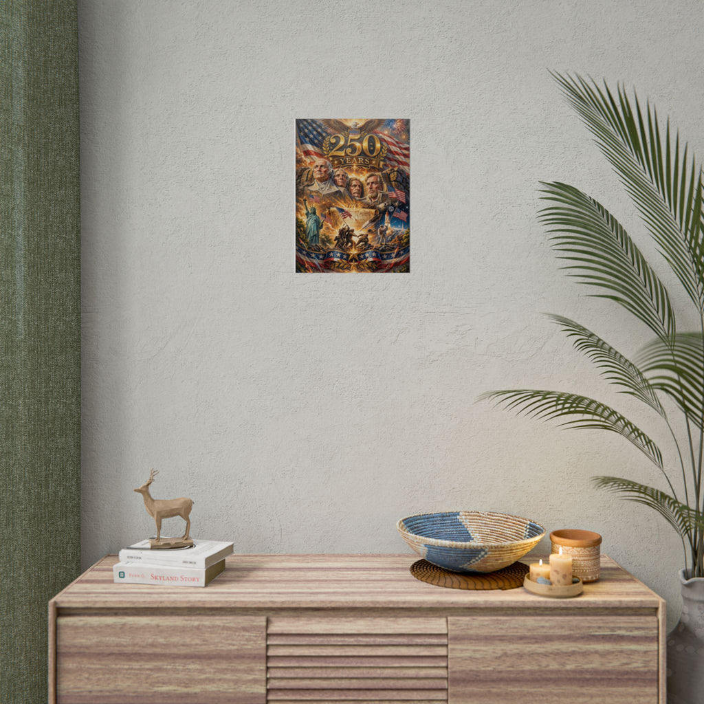 Patriotic 250 Years Declaration of Independence Poster