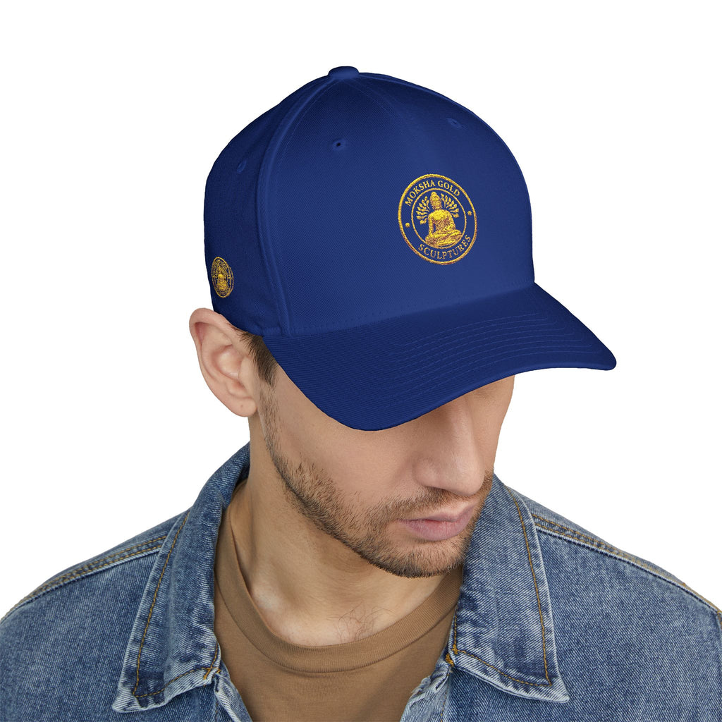 Embroidered Gold Buddha Seal Cap