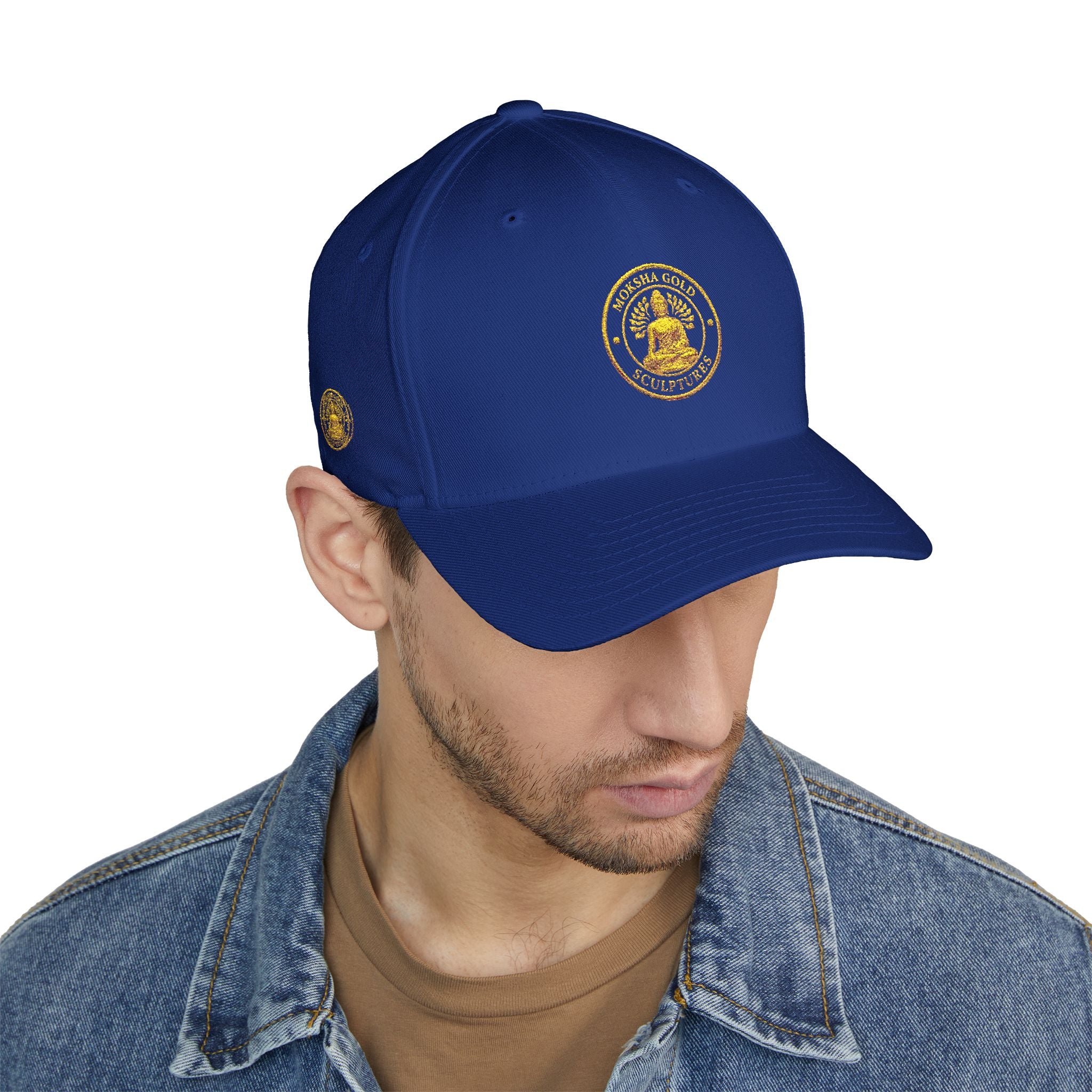 Embroidered Gold Buddha Seal Cap