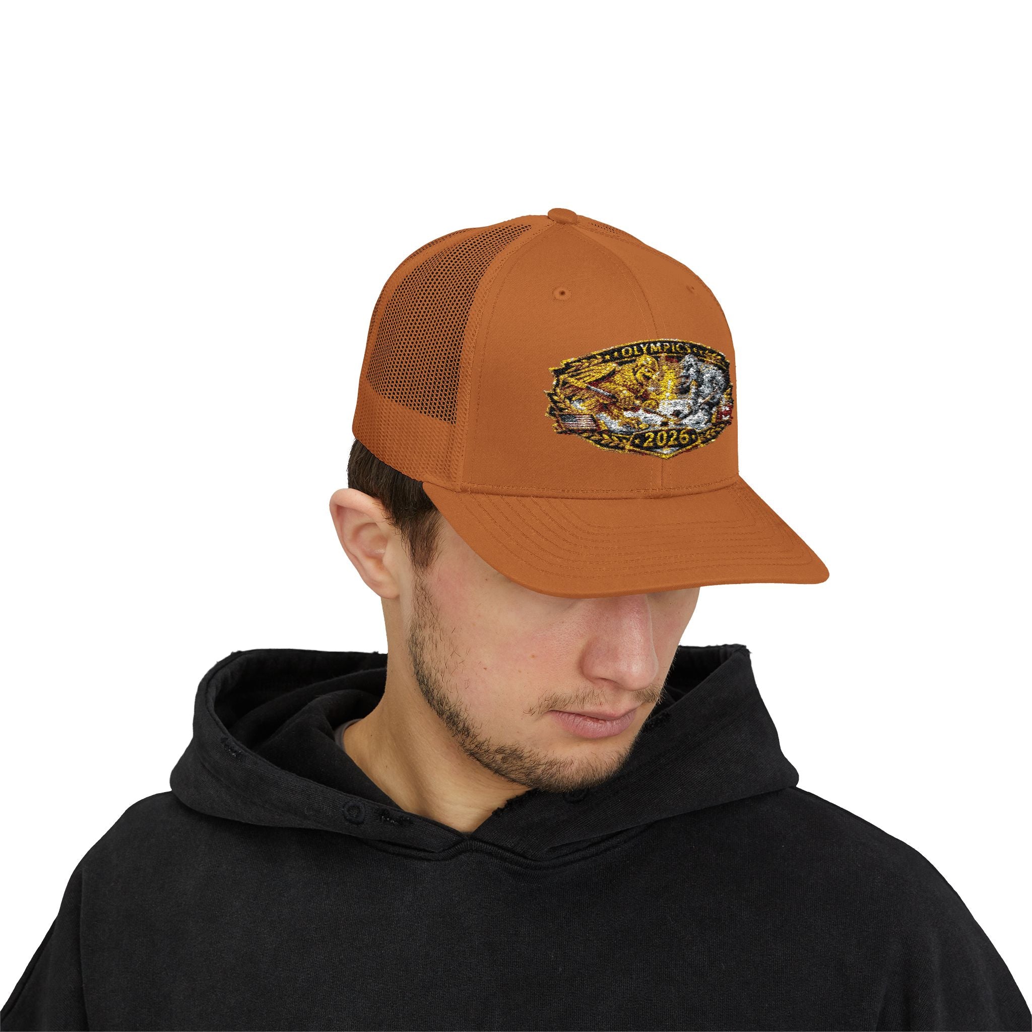 2026 Gold Rush Bear Patch Snapback Trucker Hat