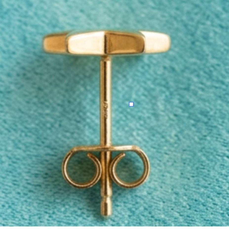 Star Stud Earrings Yellow Gold Rose Gold White Gold Minimalist Unisex Jewelry 12mm