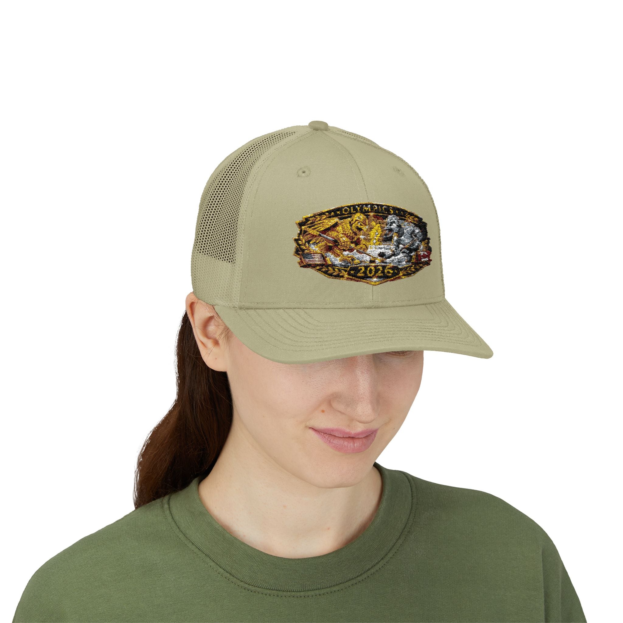 2026 Gold Rush Bear Patch Snapback Trucker Hat