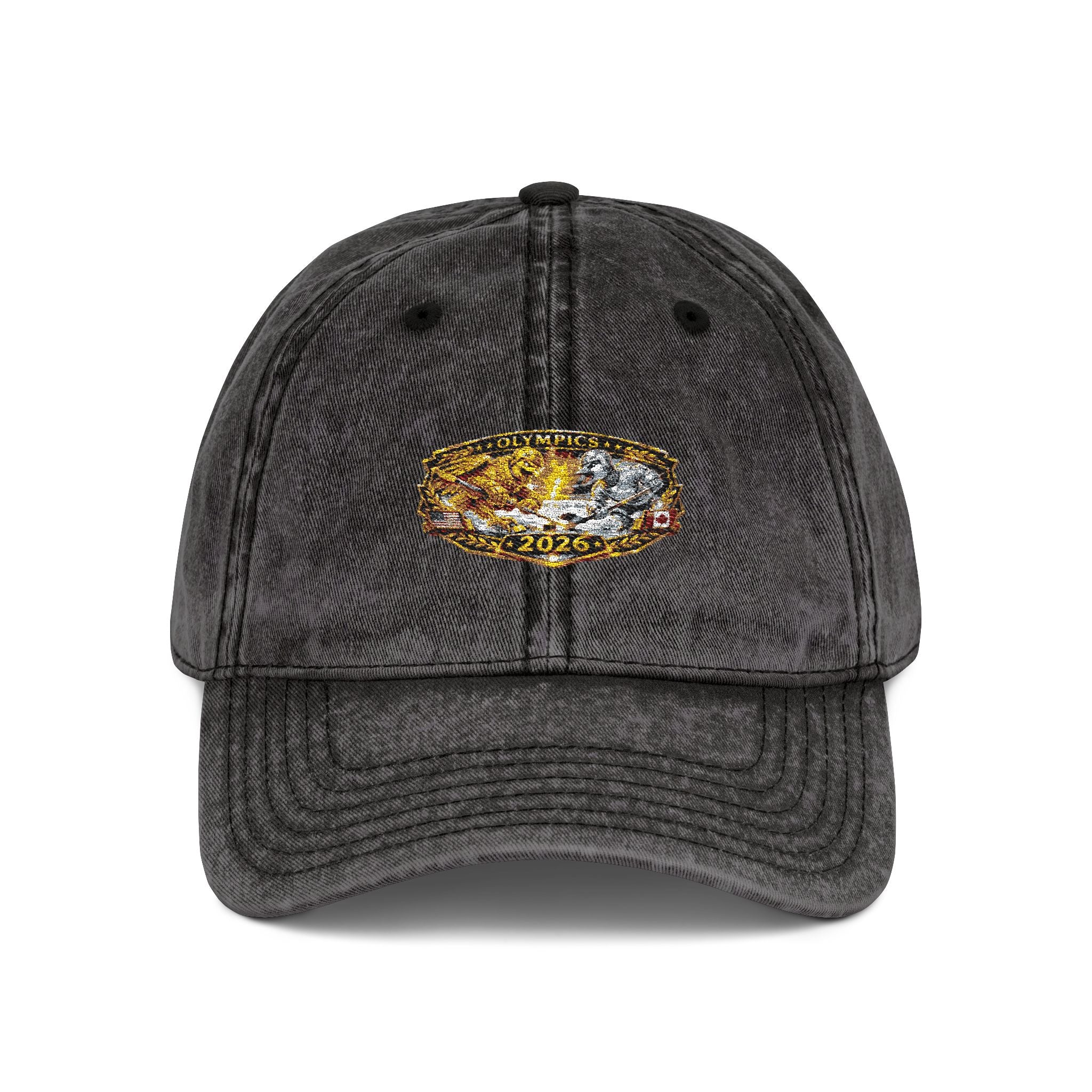 Vintage Embroidered Baseball Cap — Gold Nugget Patch