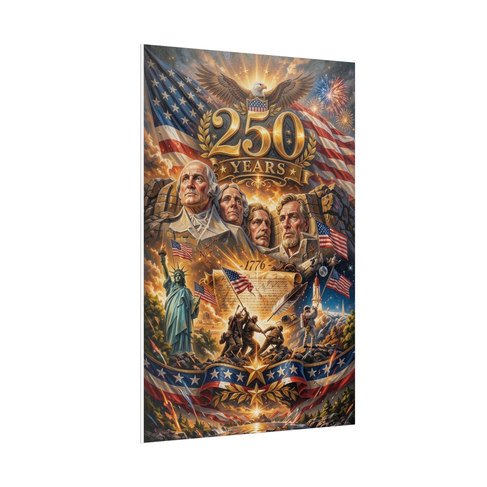 Patriotic 250 Years Declaration of Independence Poster