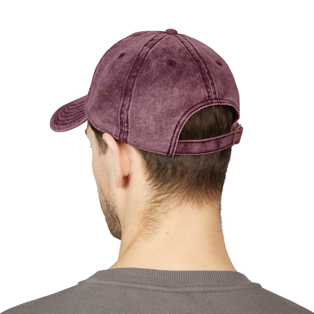 Vintage Embroidered Cap – Gold Seal Logo Hat