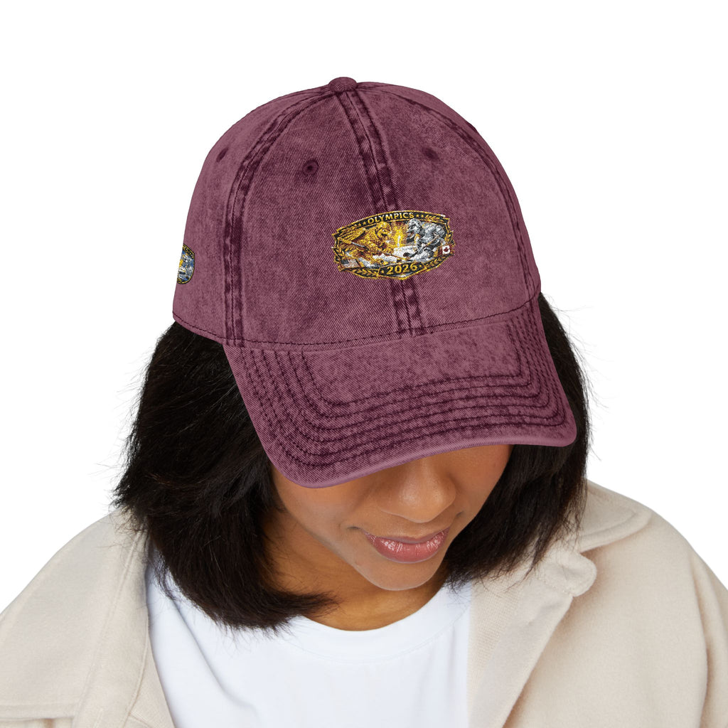 Vintage Embroidered Baseball Cap — Gold Nugget Patch