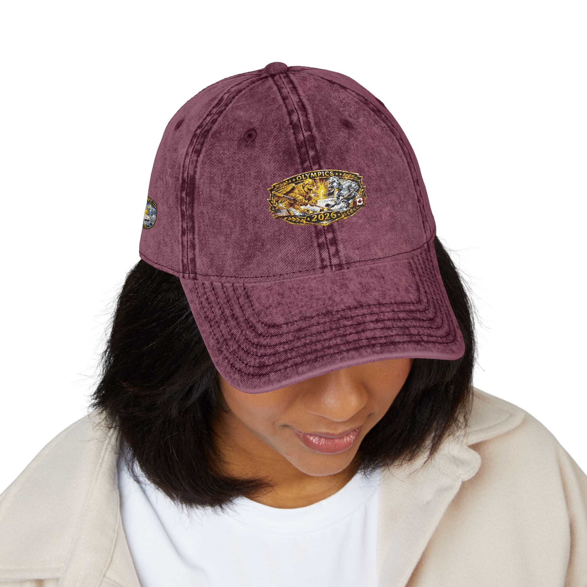 Vintage Embroidered Baseball Cap — Gold Nugget Patch