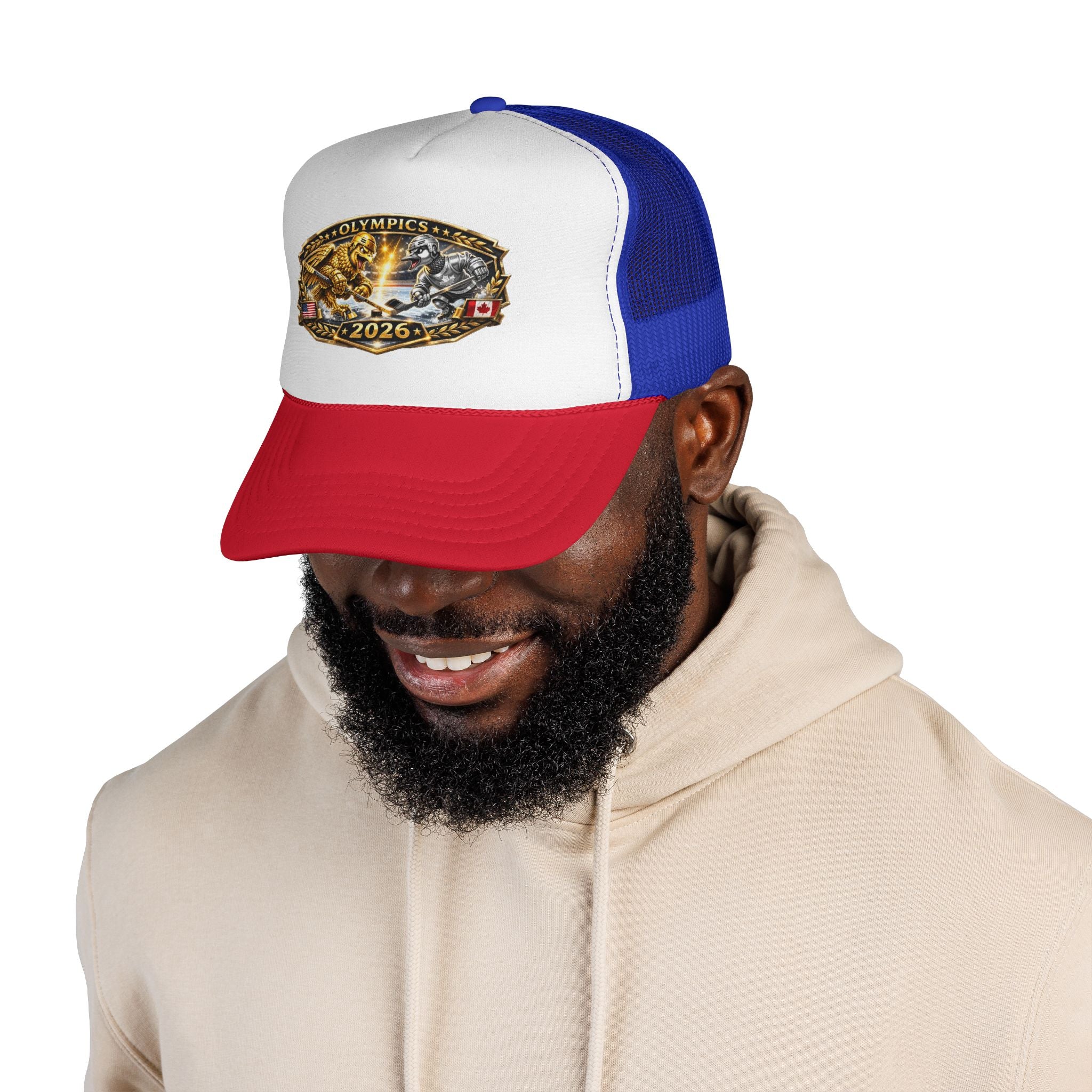 Trucker Cap — 2026 Olympics Vintage Crest Design