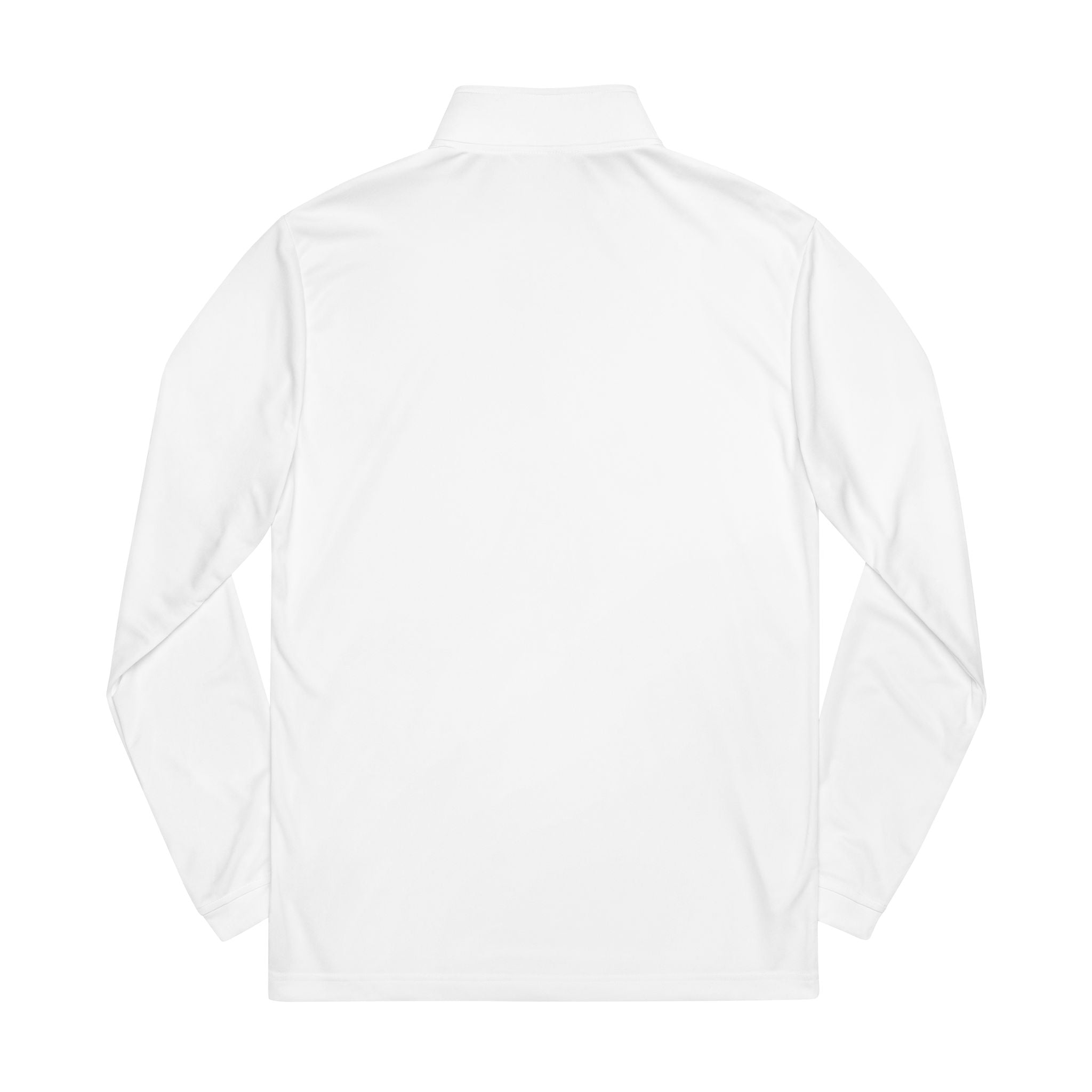 Embroidered adidas Quarter-Zip Pullover — White Performance Jacket with Crest