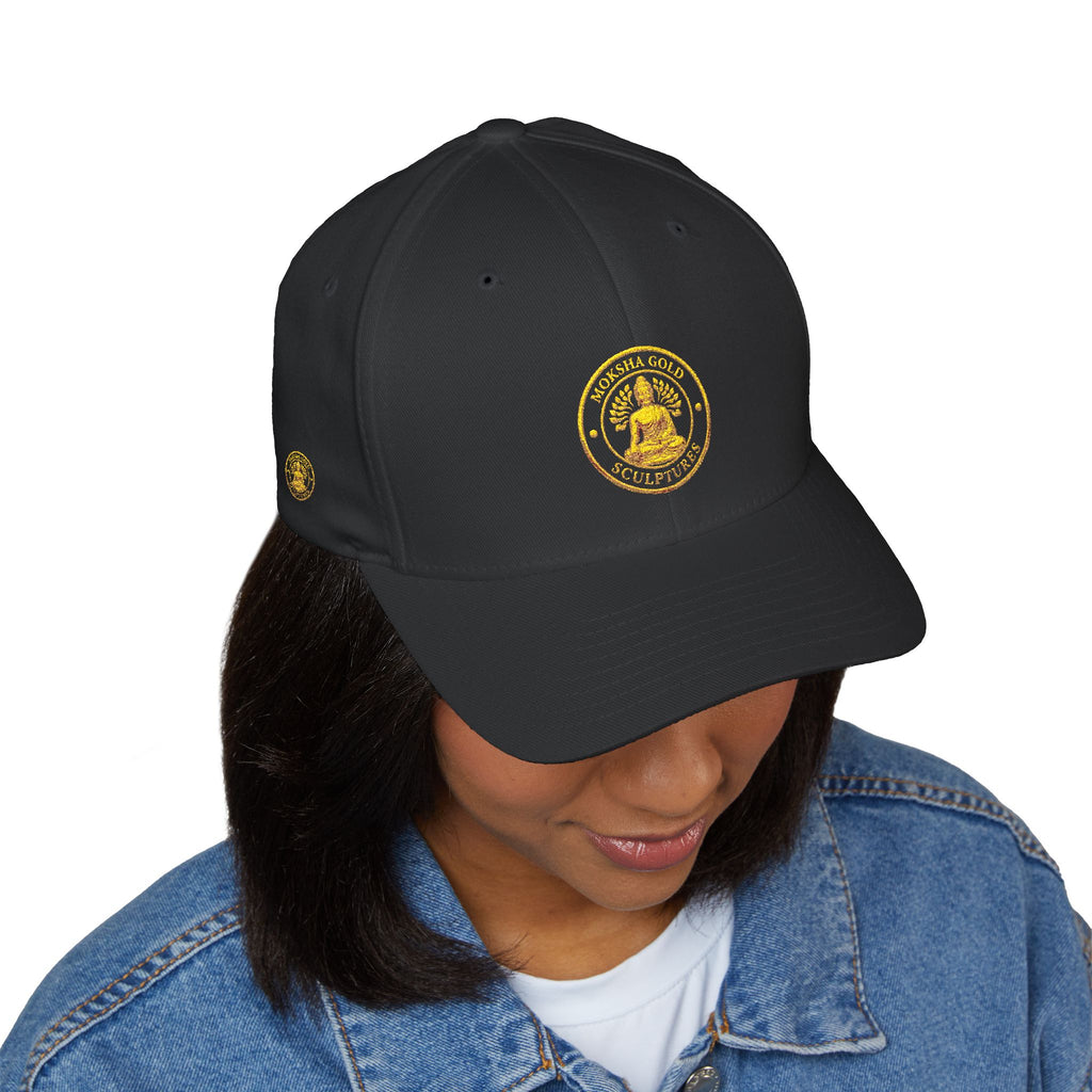 Embroidered Gold Buddha Seal Cap