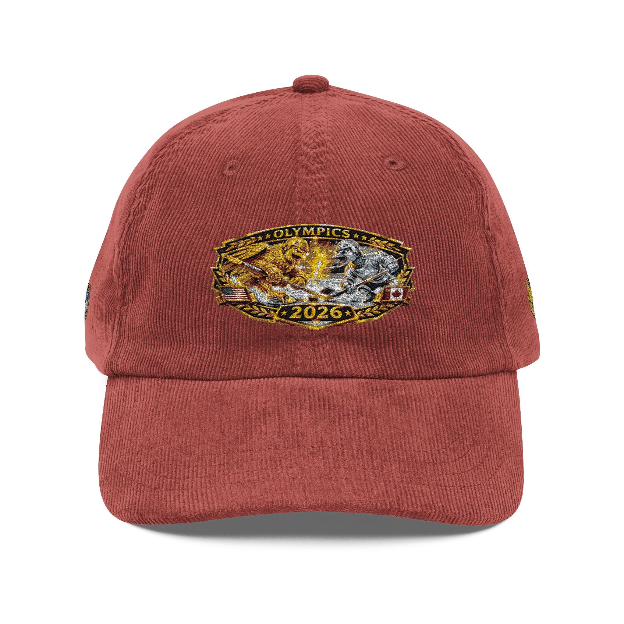 Vintage Corduroy Embroidered Cap — 2026 Trophy Patch Dad Hat