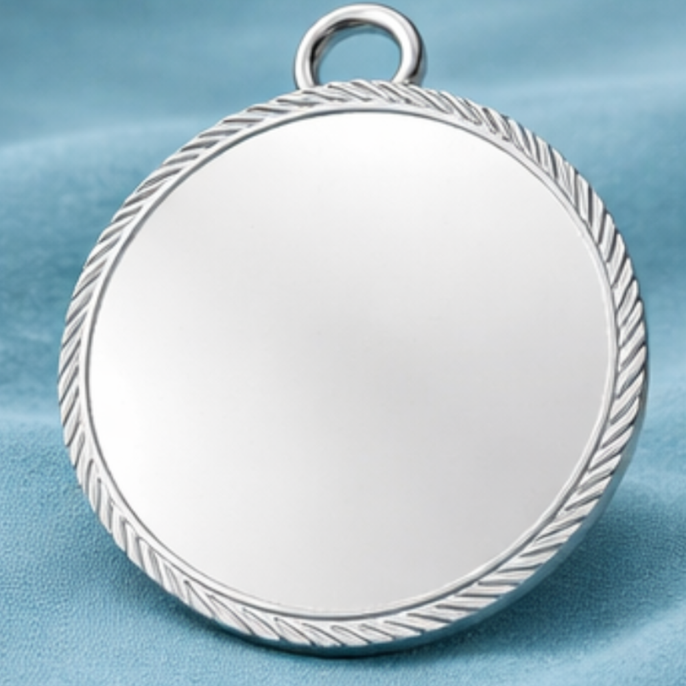 Taurus Zodiac Pendant in Polished Silver & Bronze | Bull Horoscope Medallion Charm | Astrology Coin Pendant 20mm