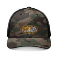 Camouflage Trucker Hat — Embroidered Gold Belt Patch