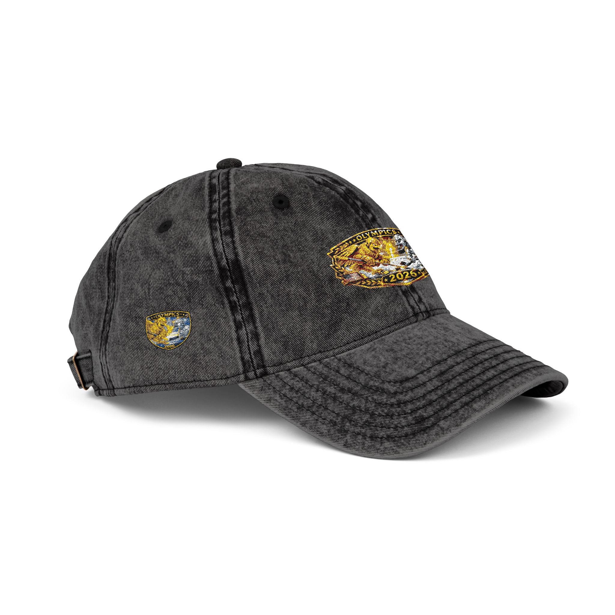 Vintage Embroidered Baseball Cap — Gold Nugget Patch