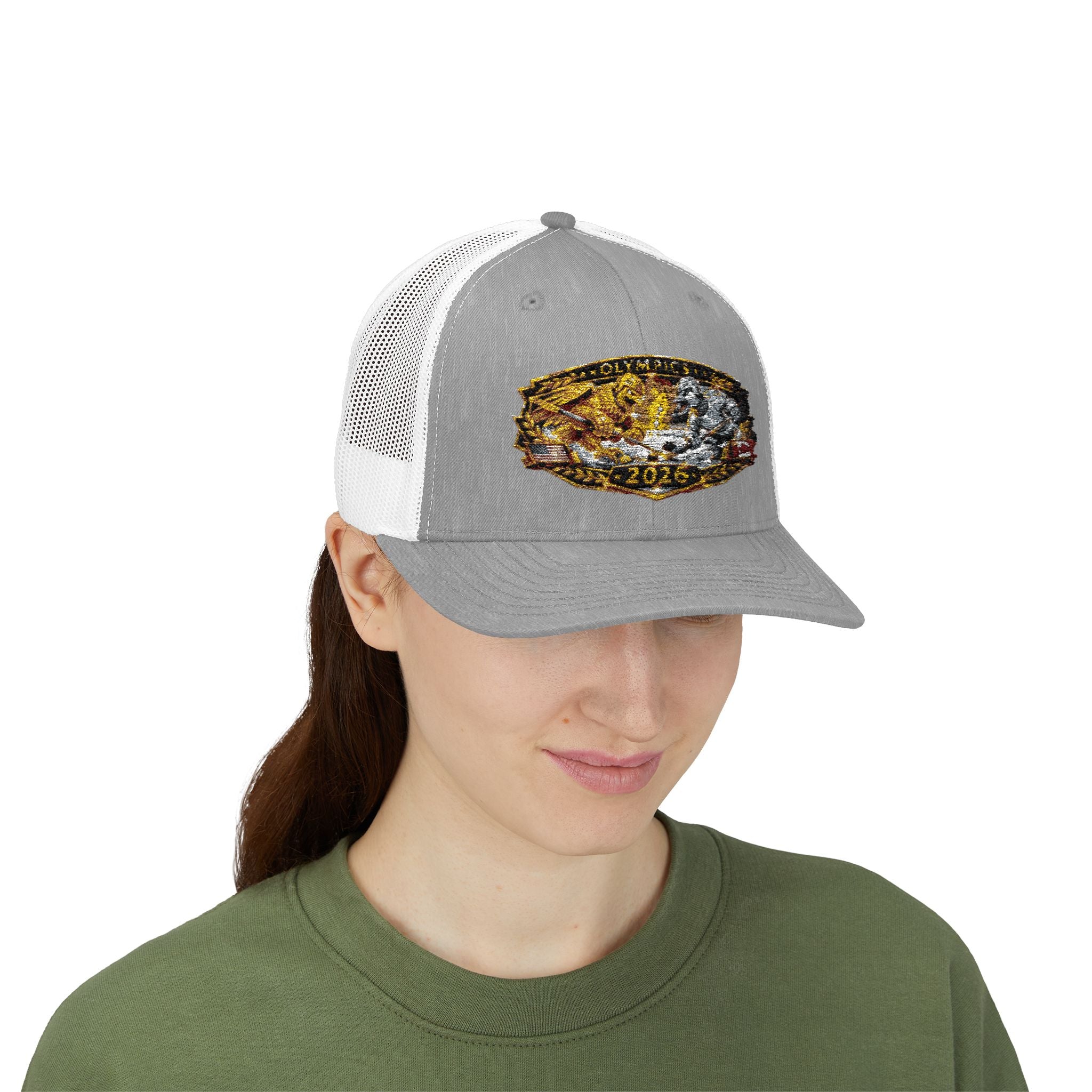 2026 Gold Rush Bear Patch Snapback Trucker Hat