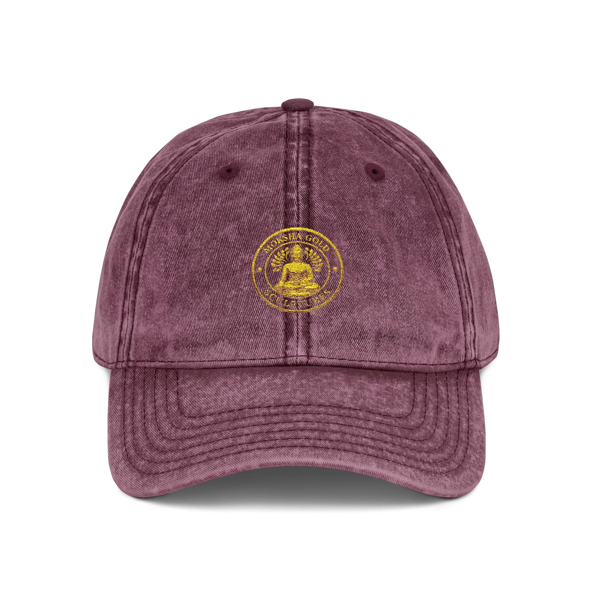 Vintage Embroidered Cap – Gold Seal Logo Hat