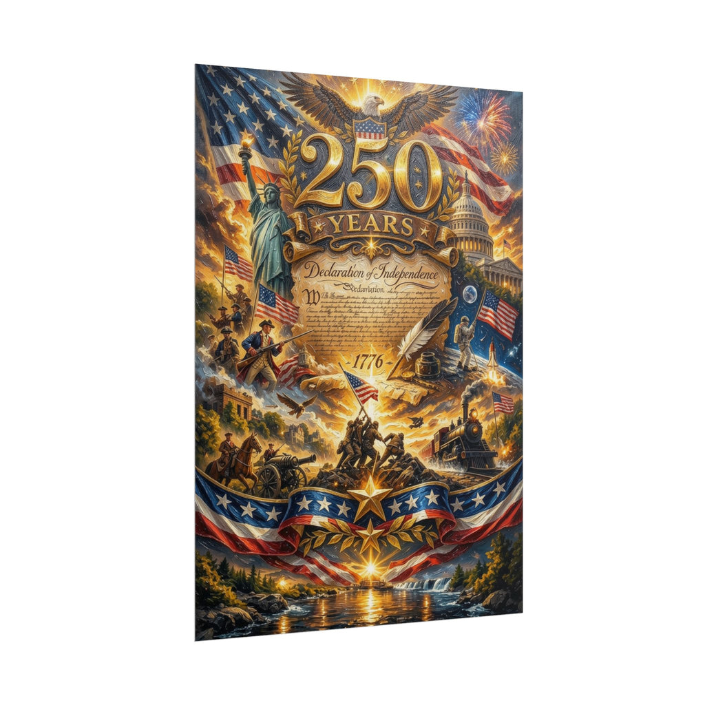 Patriotic 250 Years Declaration of Independence Poster
