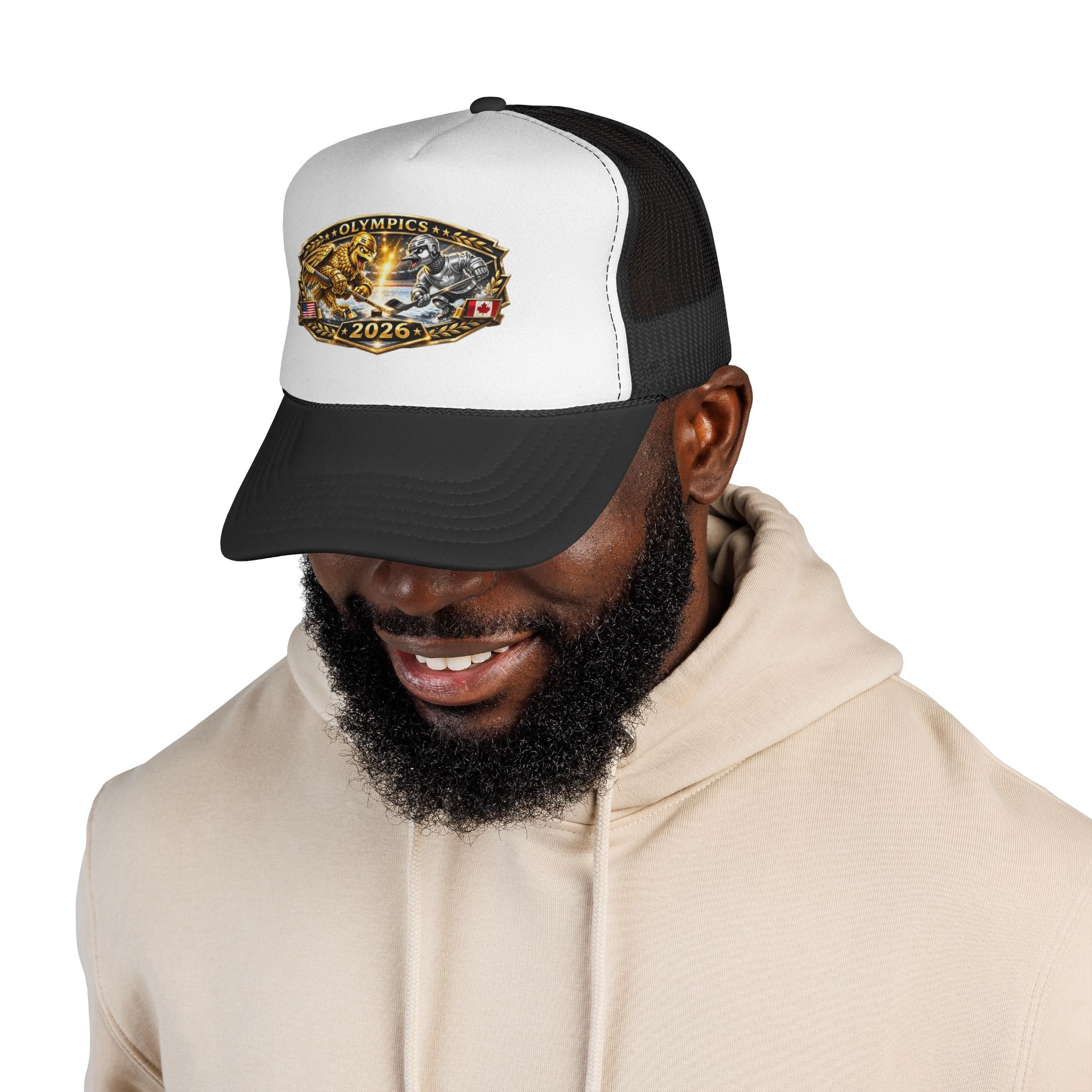 Trucker Cap — 2026 Olympics Vintage Crest Design