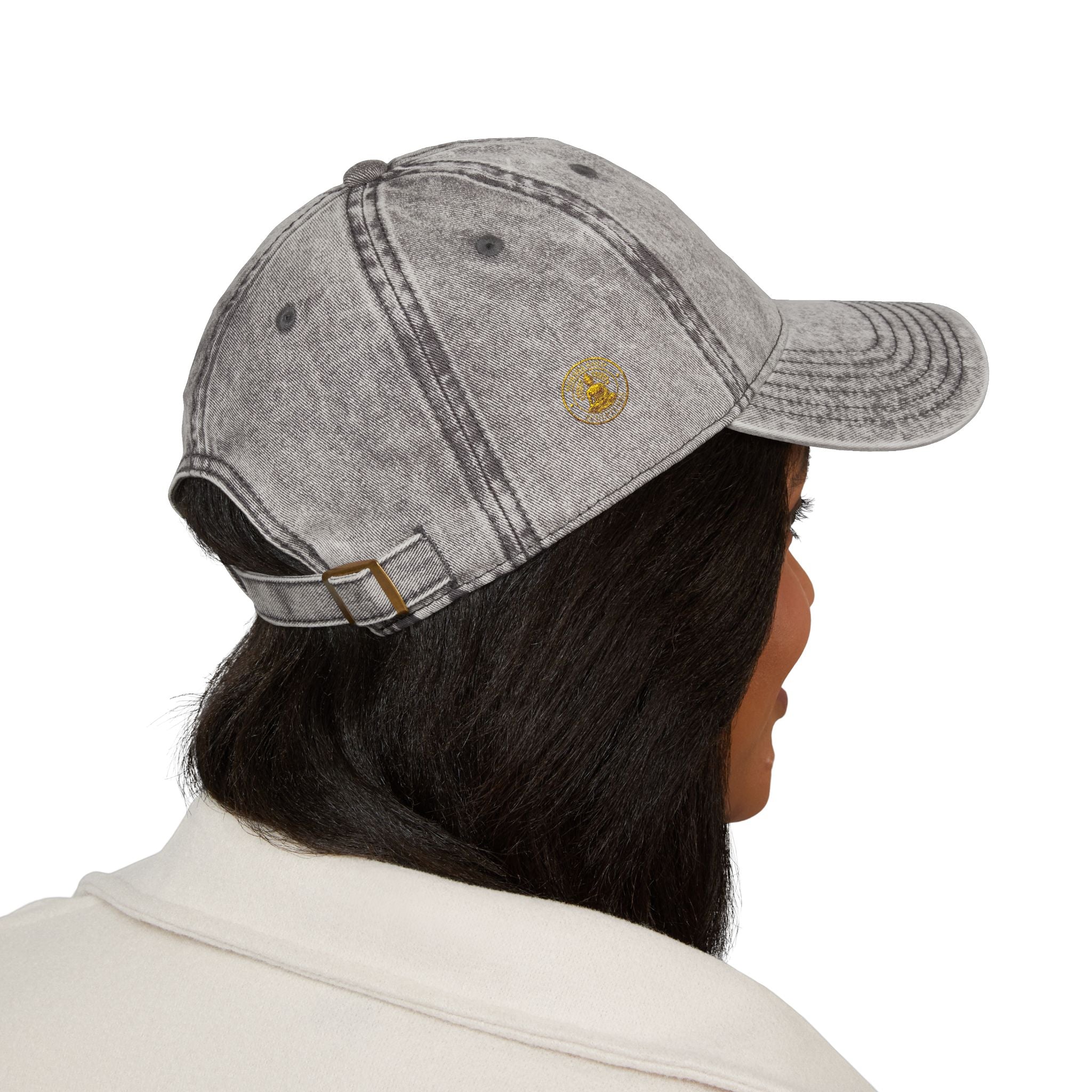 Vintage Embroidered Cap – Gold Seal Logo Hat