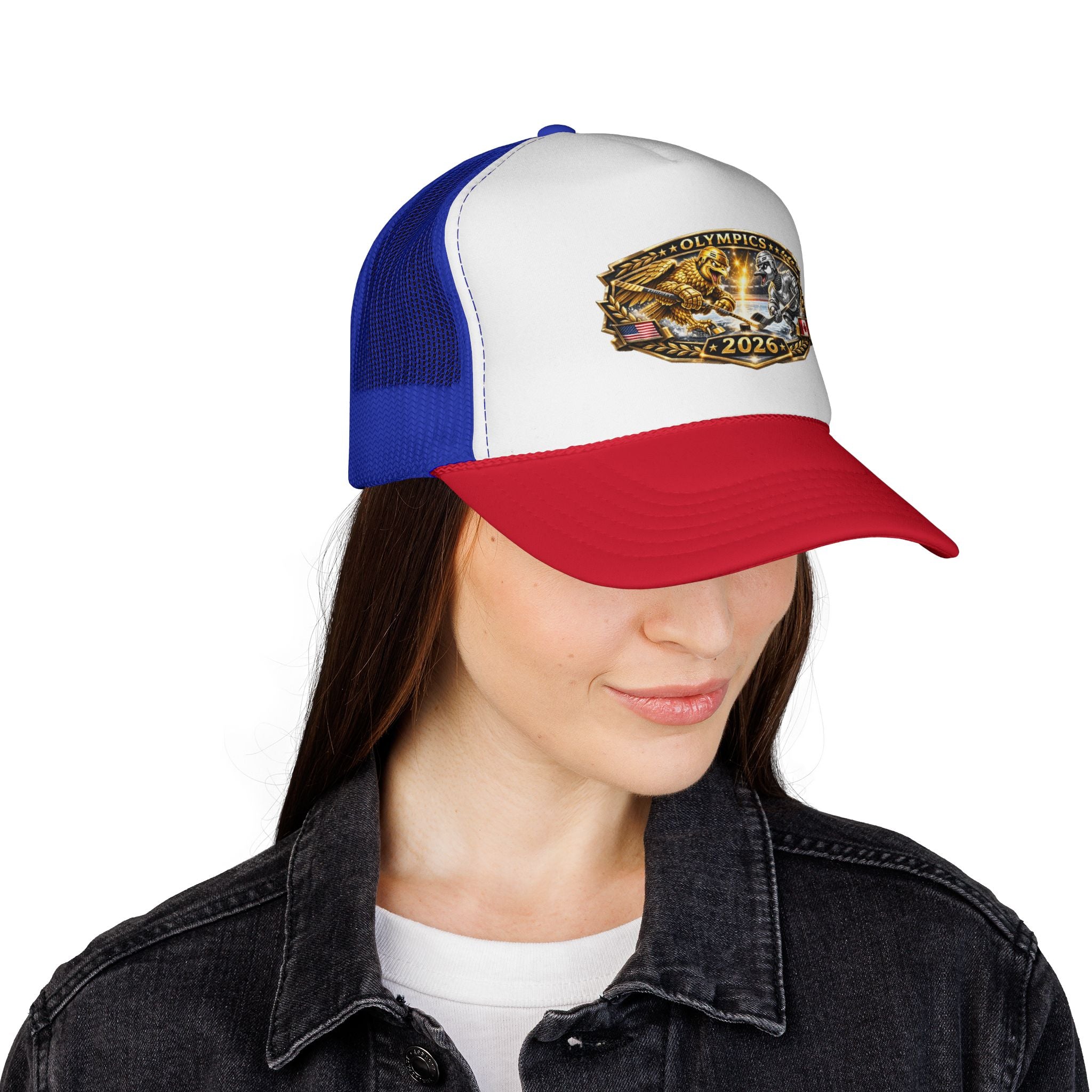 Trucker Cap — 2026 Olympics Vintage Crest Design