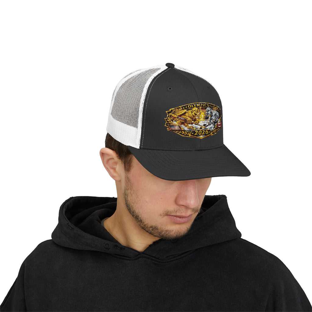 2026 Gold Rush Bear Patch Snapback Trucker Hat