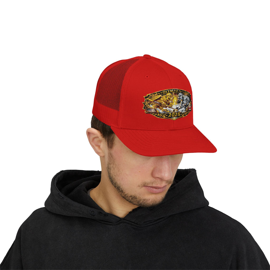 2026 Gold Rush Bear Patch Snapback Trucker Hat