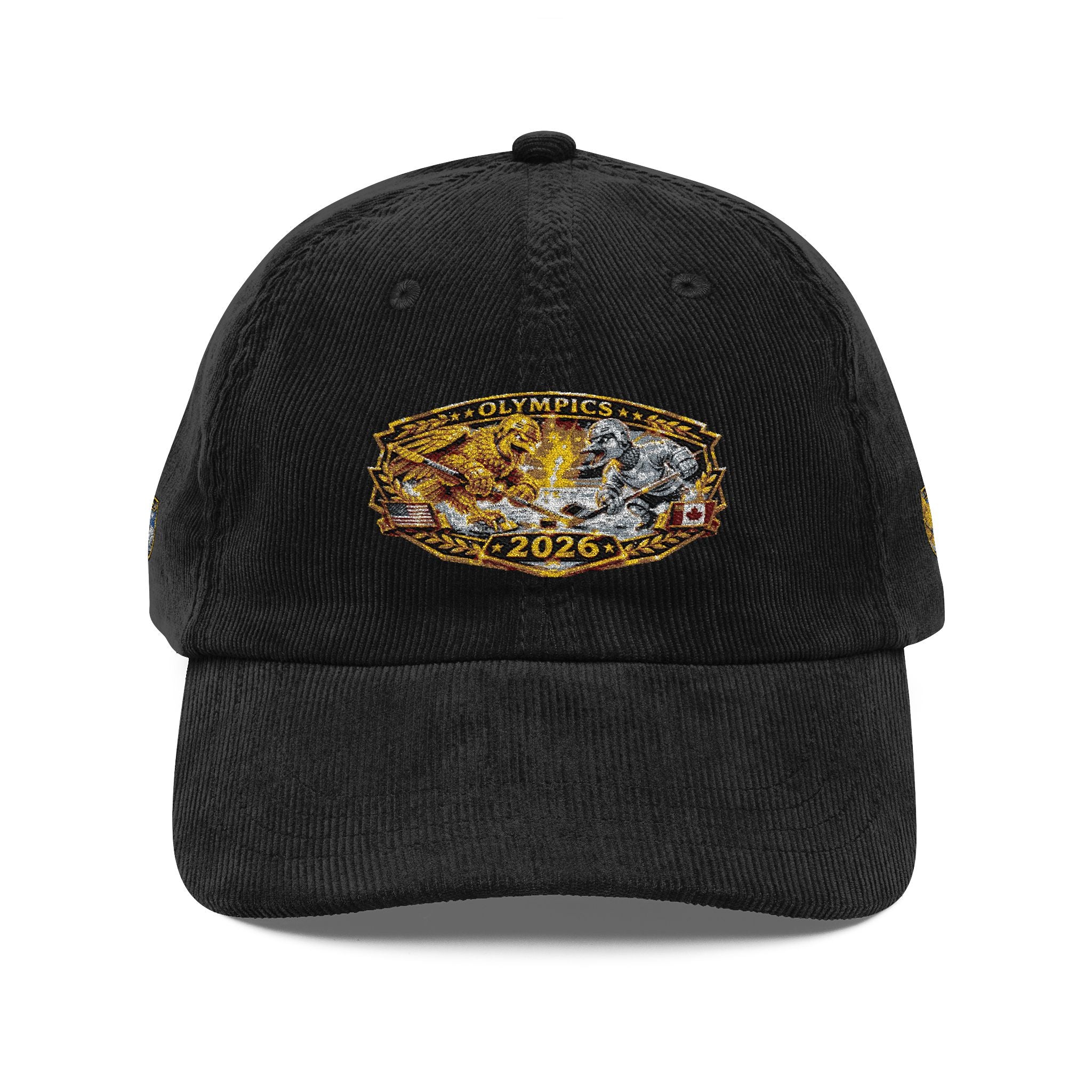 Vintage Corduroy Embroidered Cap — 2026 Trophy Patch Dad Hat