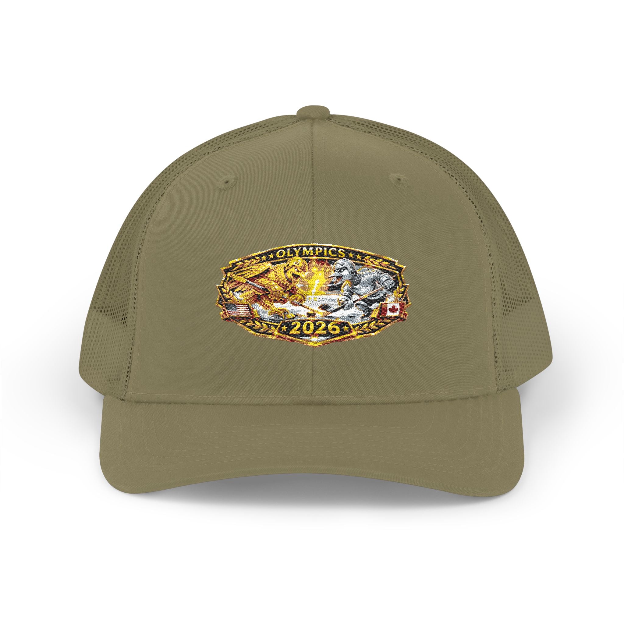 Embroidered Championship Ring Snapback Trucker Hat – 2026 Gold Bling Design