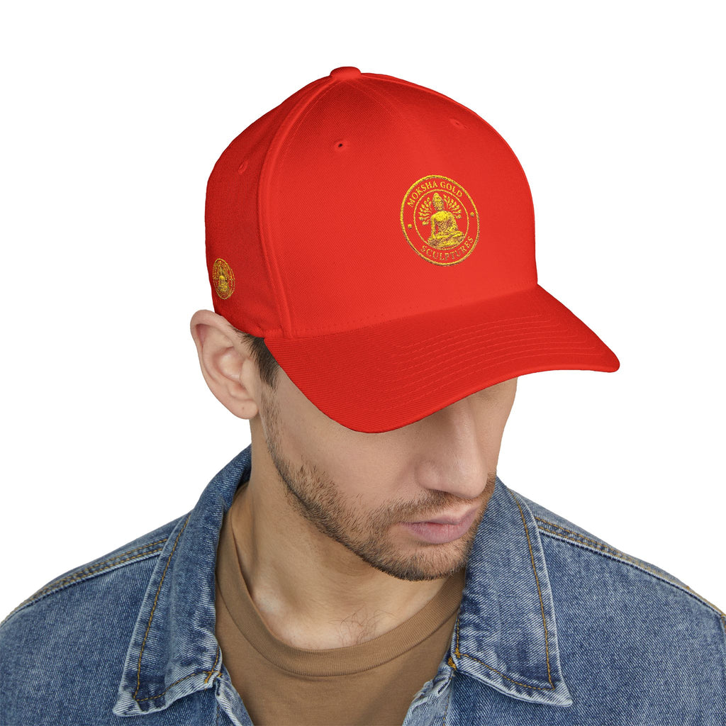 Embroidered Gold Buddha Seal Cap