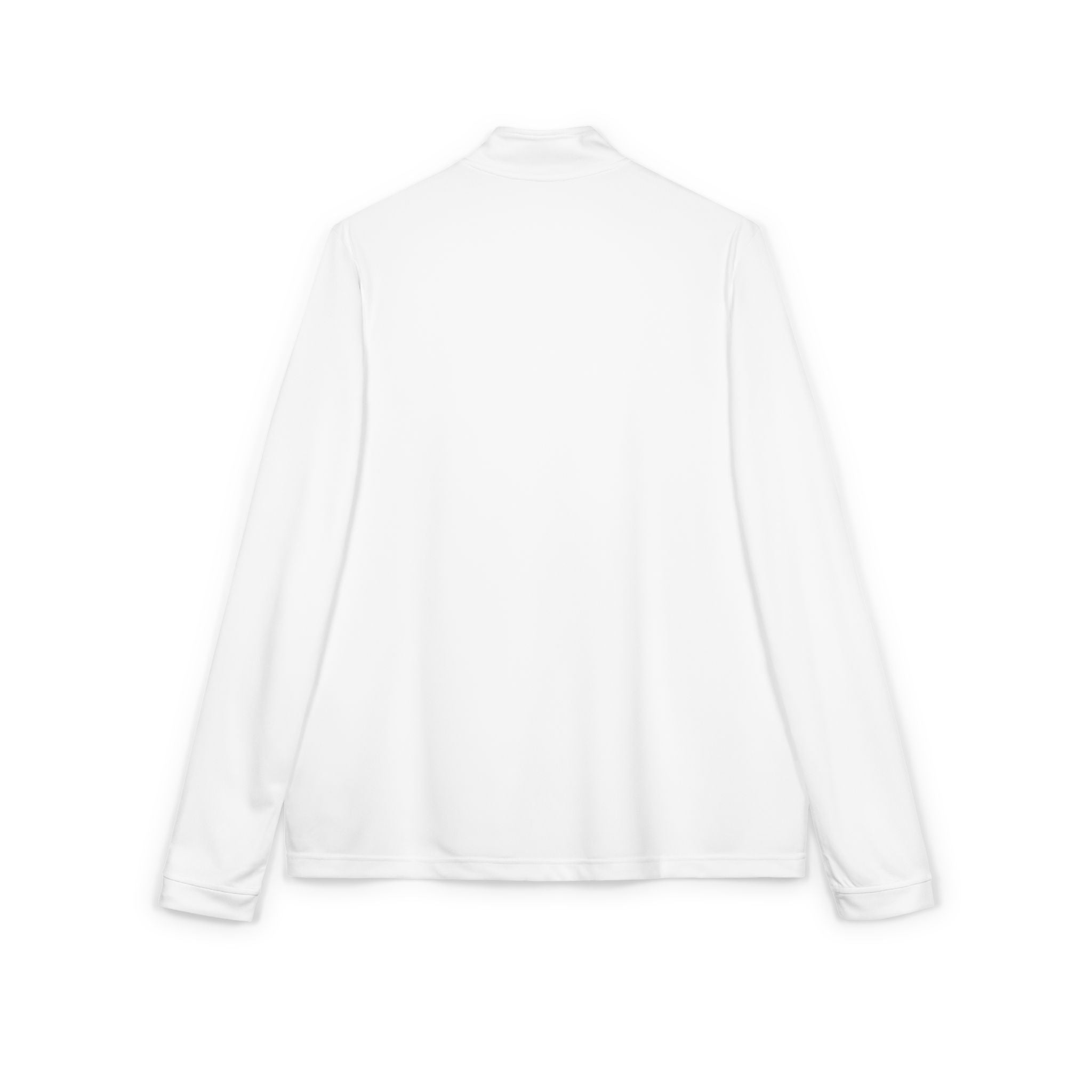 Embroidered adidas Quarter-Zip Pullover — White Performance Jacket with Crest