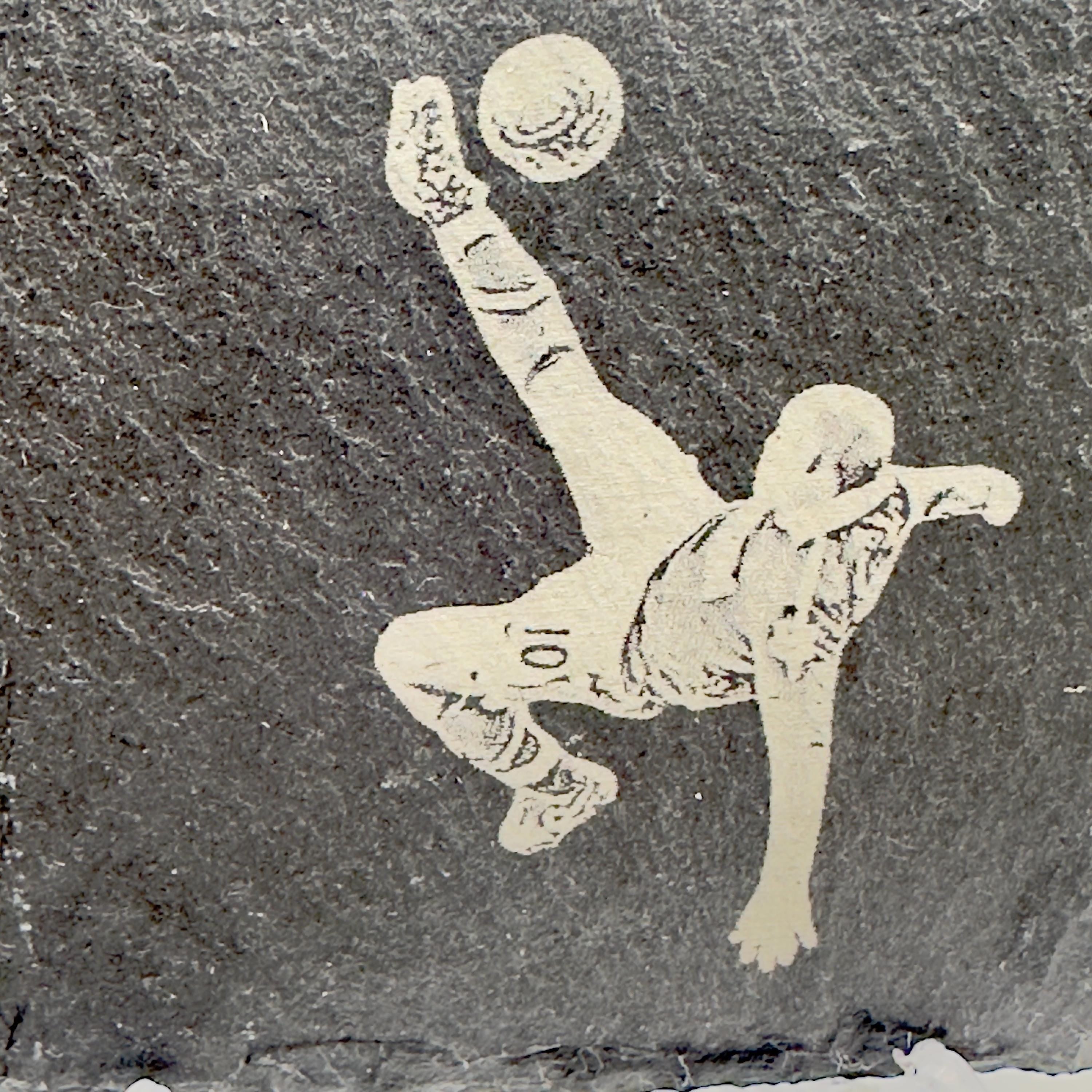 Football Player of the Month Slate Coaster | Personalised Football Award | Custom Sports Gift | Engraved Slate Coaster