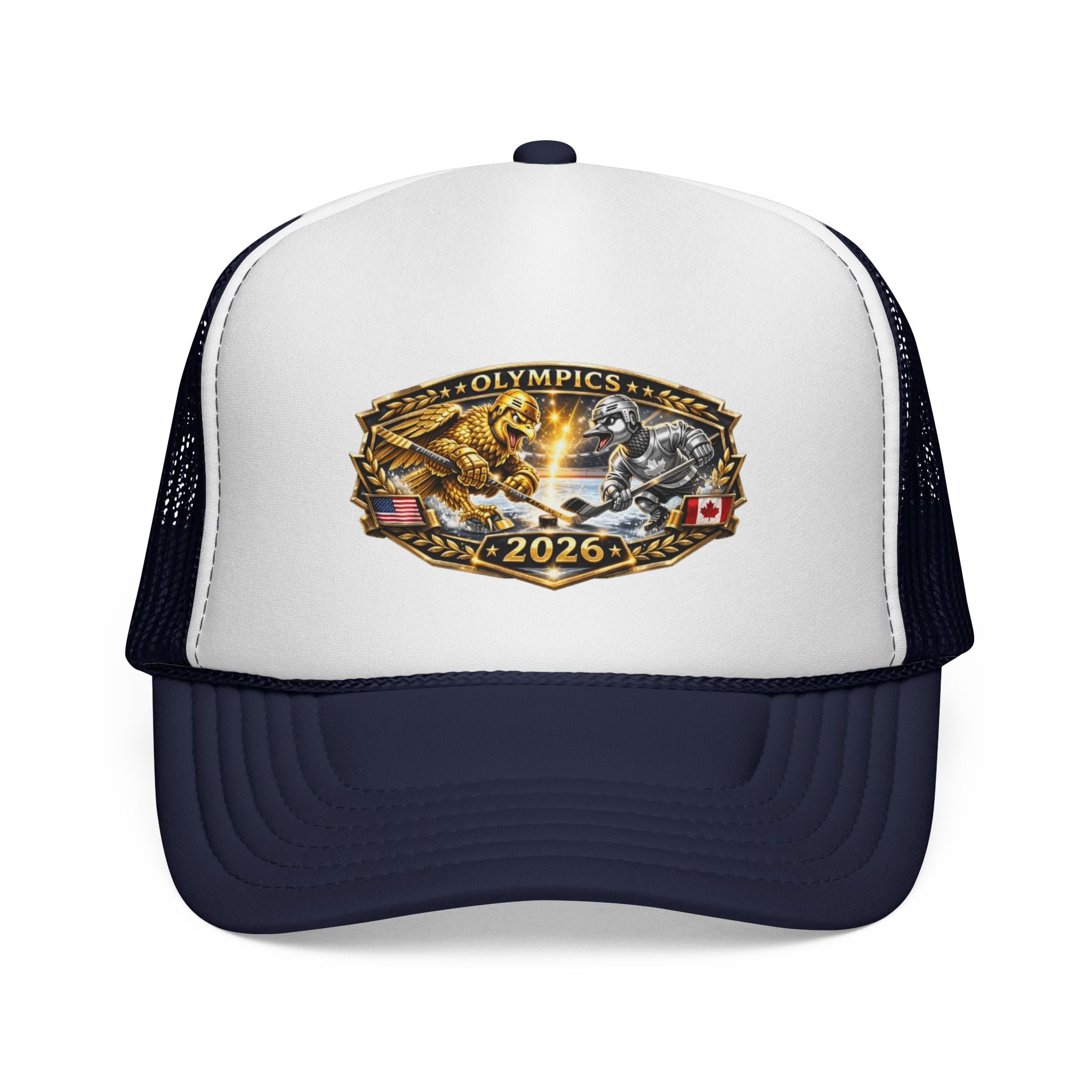 Trucker Cap — 2026 Olympics Vintage Crest Design
