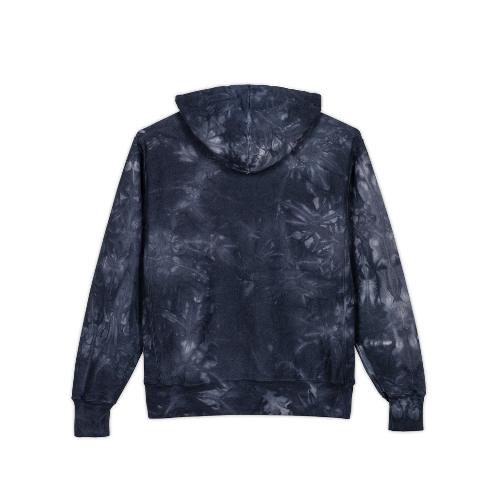 Tie-Dye Champion Hoodie — Embroidered Gold Seal Sweatshirt