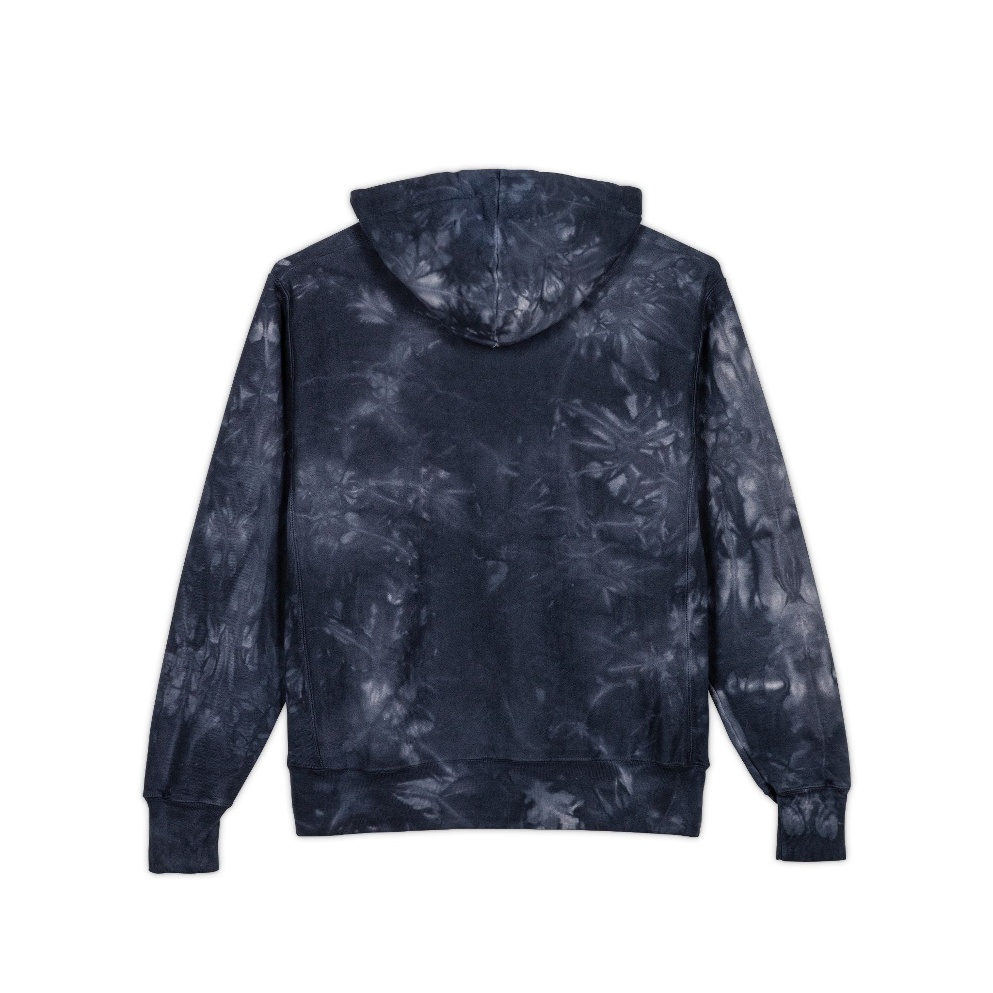 Tie-Dye Champion Hoodie — Embroidered Gold Seal Sweatshirt
