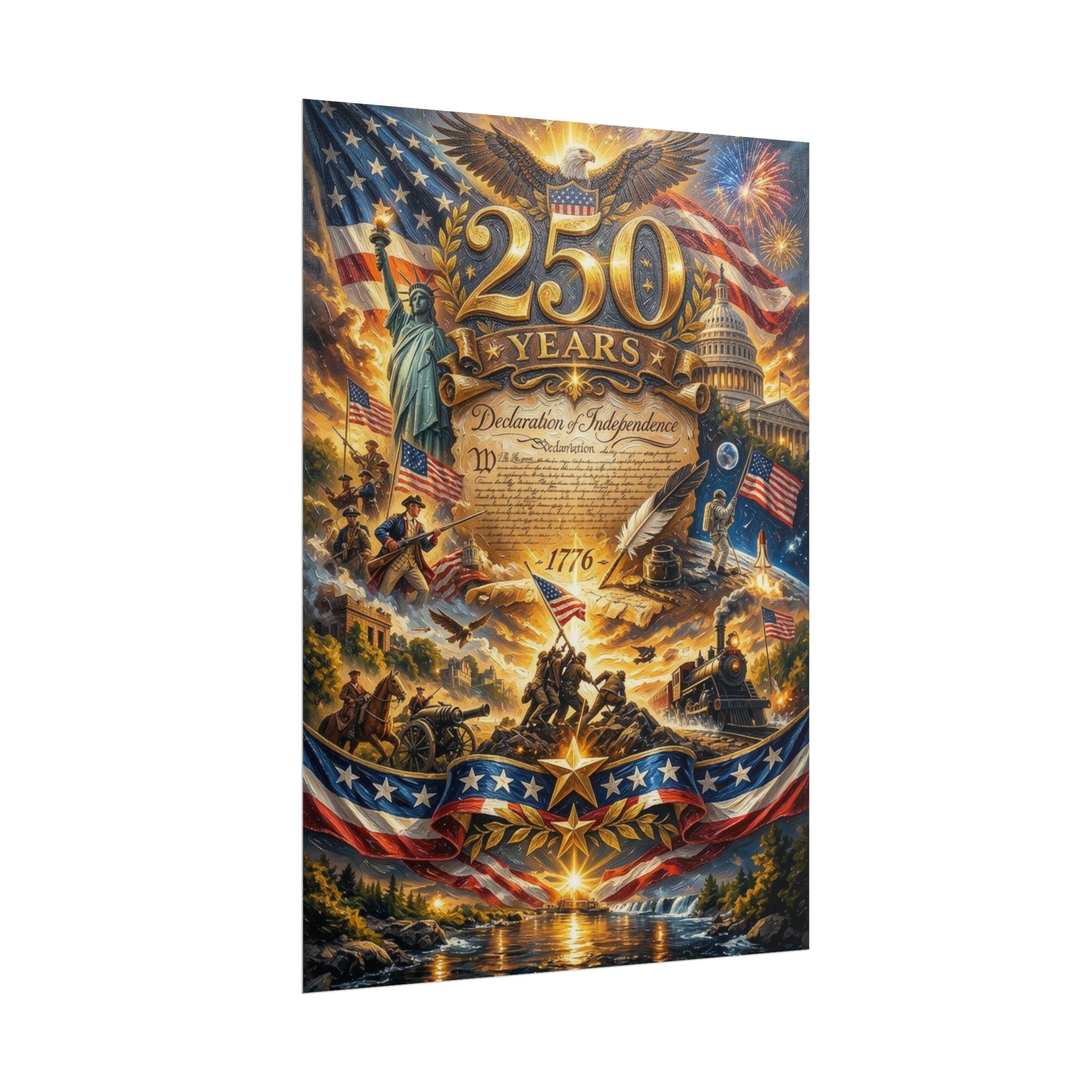 Patriotic 250 Years Declaration of Independence Poster