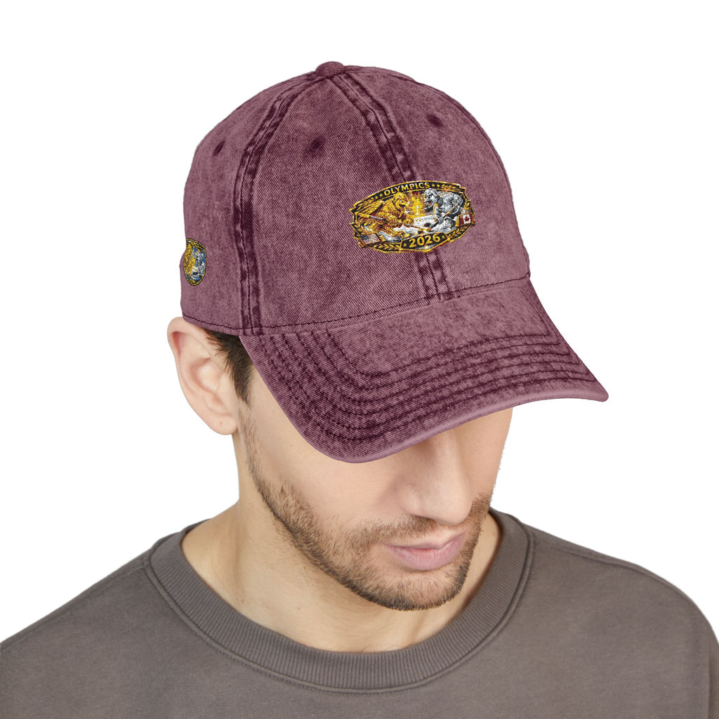 Vintage Embroidered Baseball Cap — Gold Nugget Patch