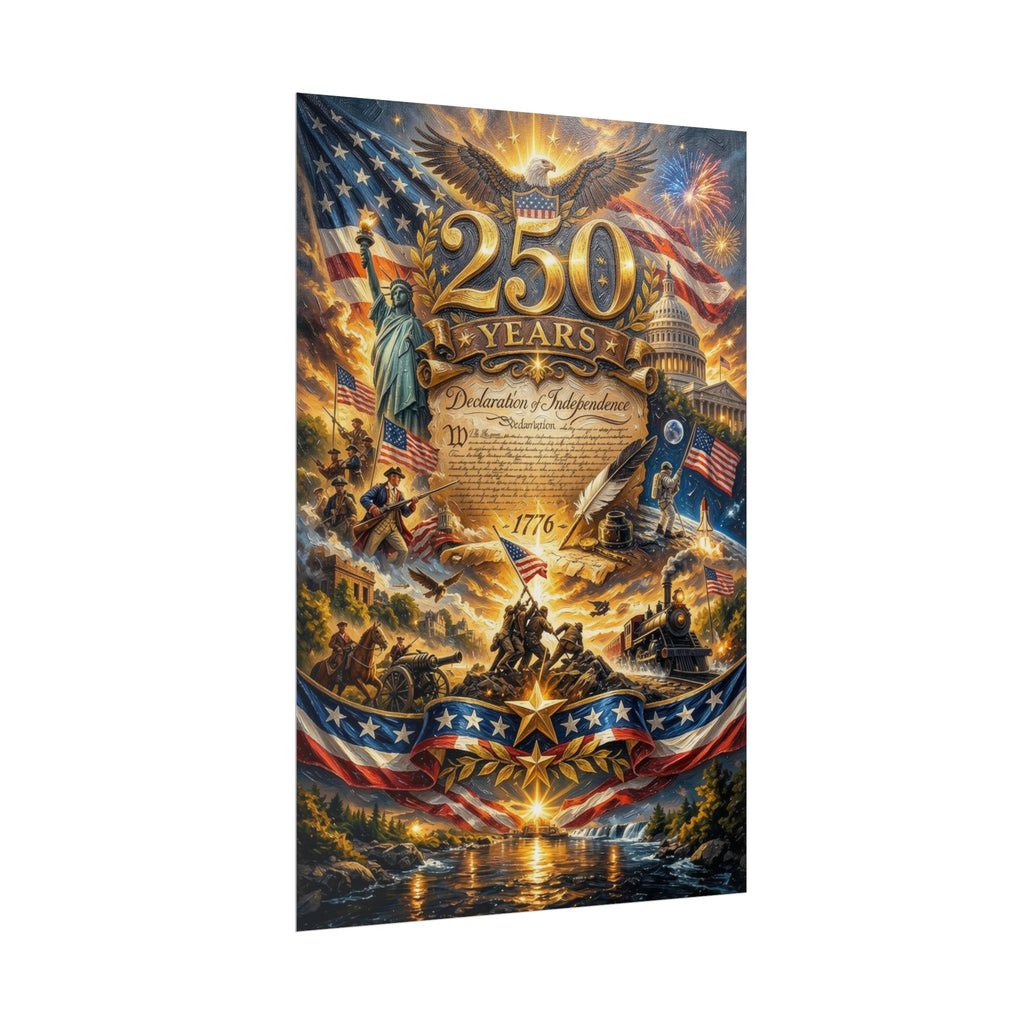 Patriotic 250 Years Declaration of Independence Poster