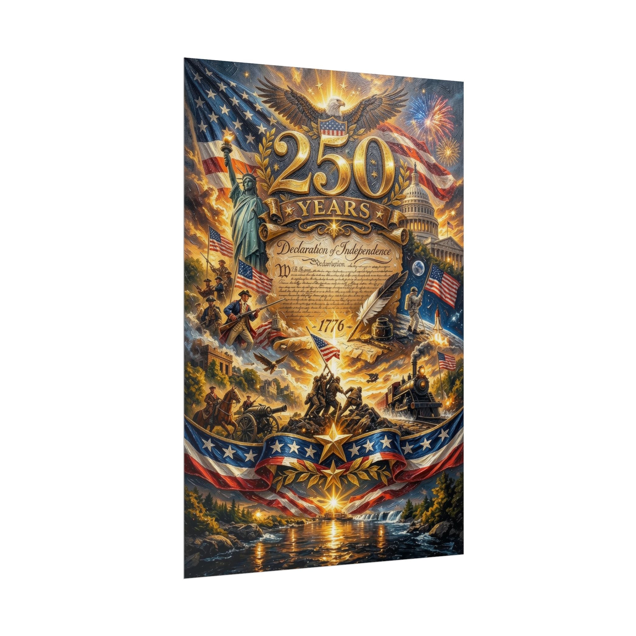 Patriotic 250 Years Declaration of Independence Poster
