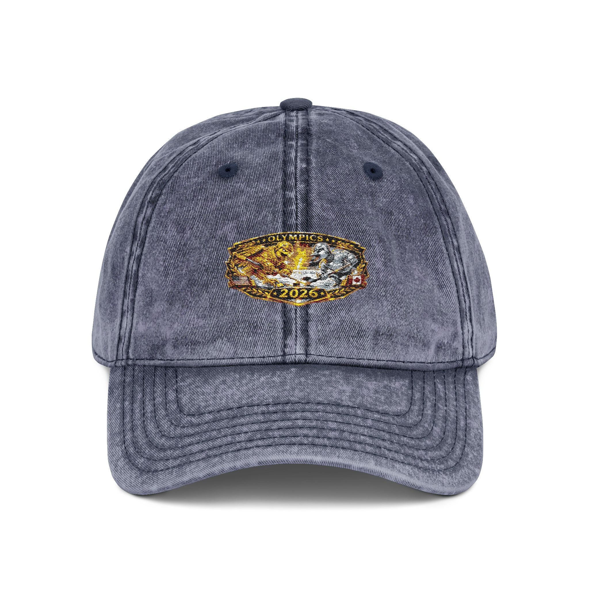 Vintage Embroidered Baseball Cap — Gold Nugget Patch